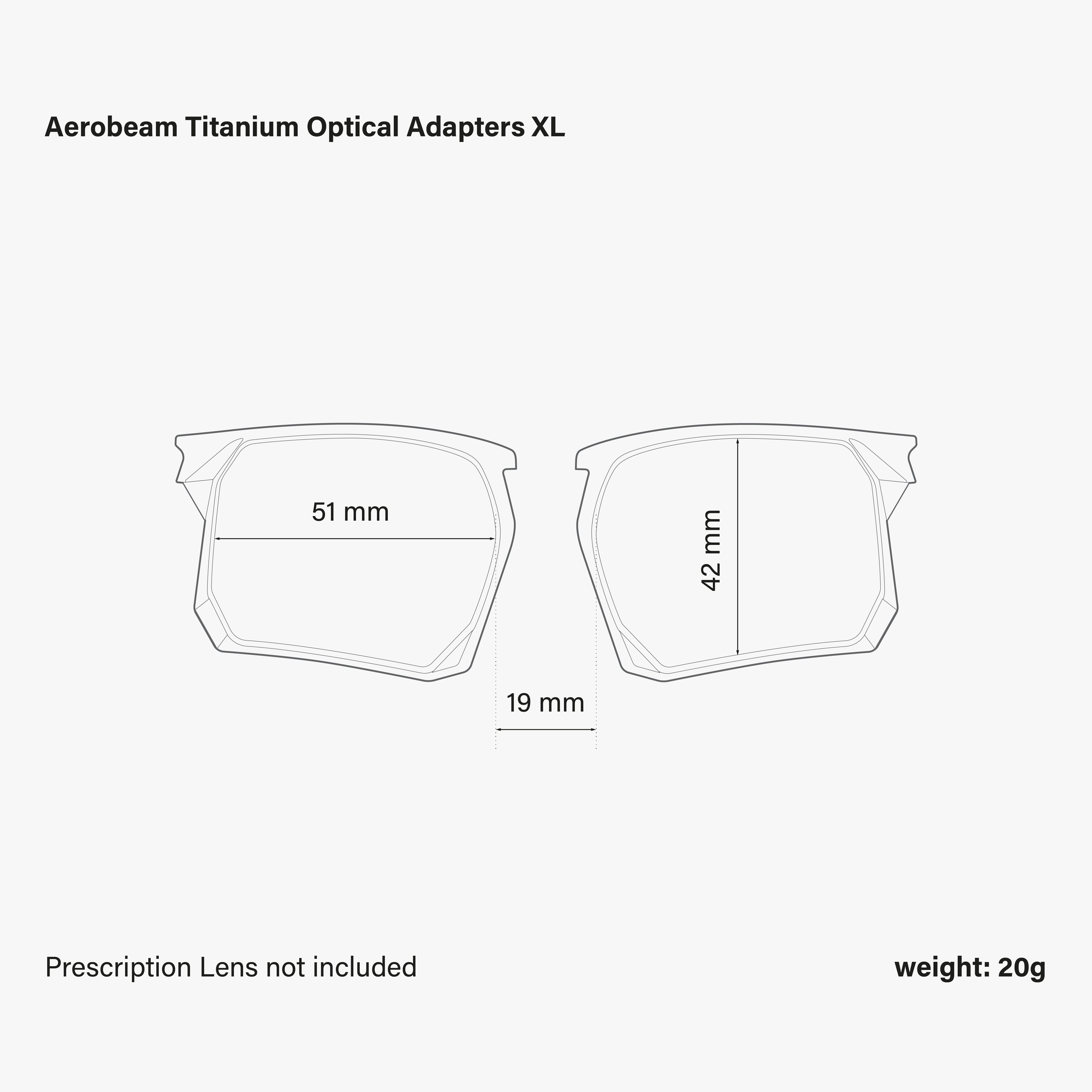 ADAPTATEURS XL VERRES CORRECTEURS AEROBEAM