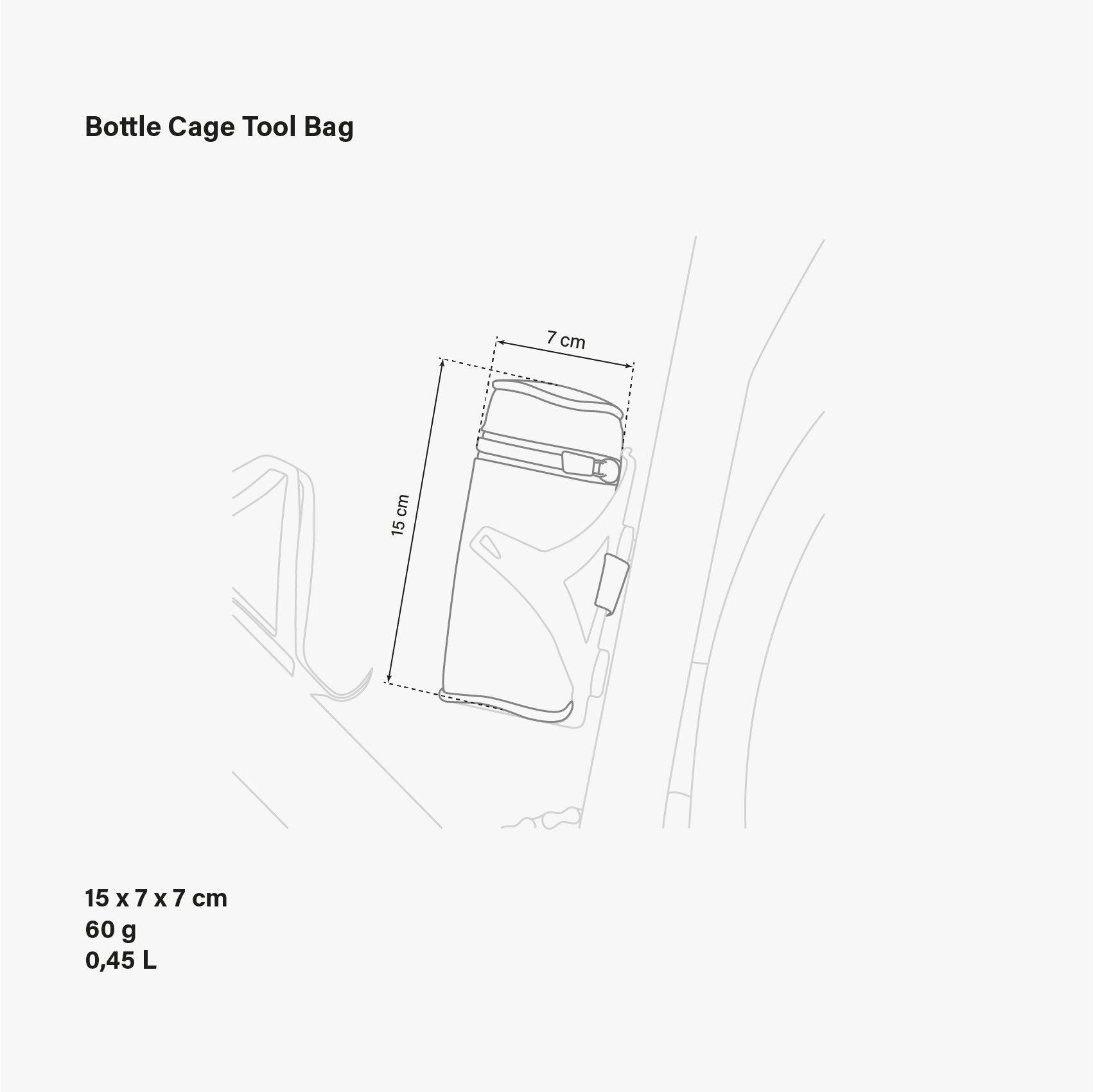 bottle cage tool bag Dimensions