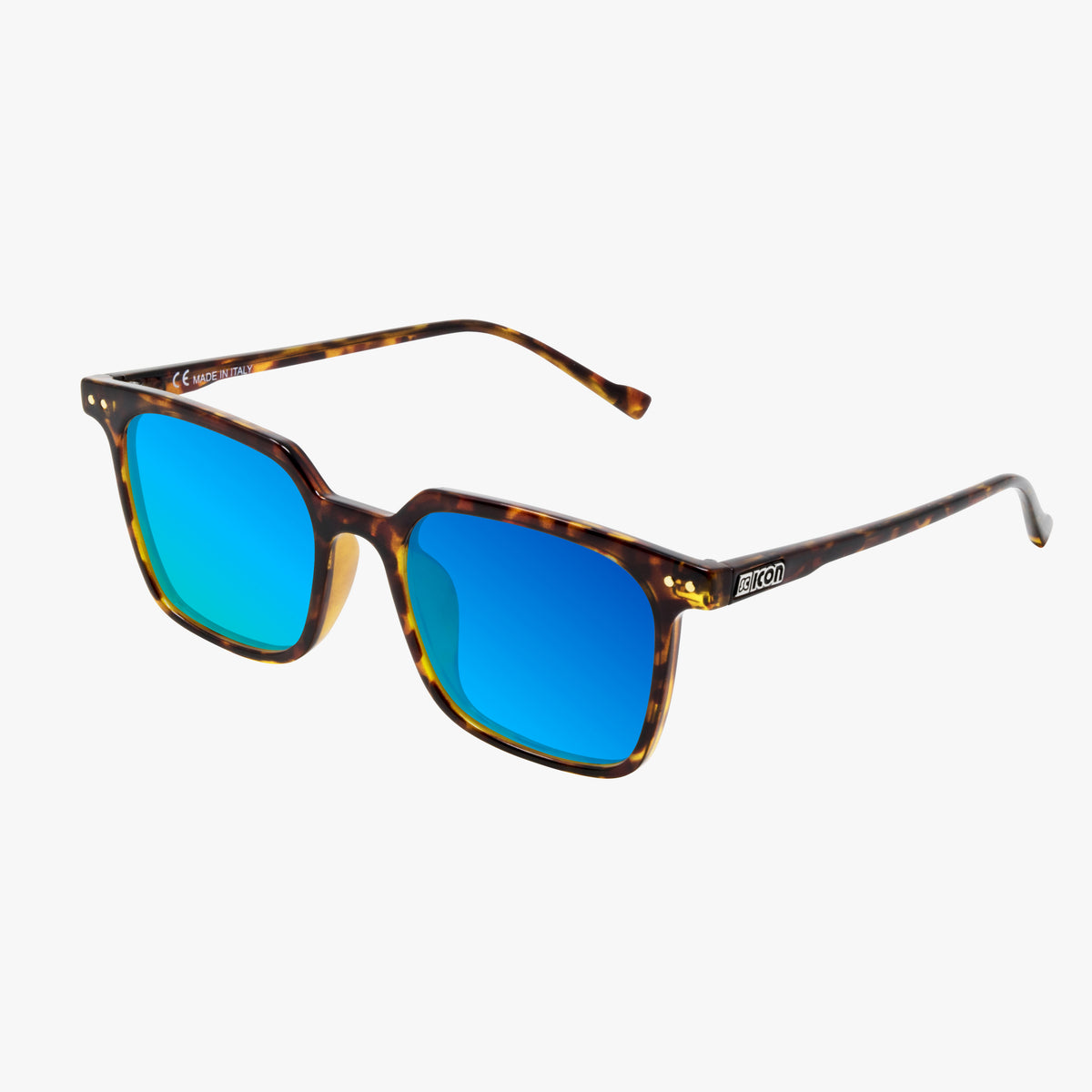 Tortoiseshell Frame/Blue Lenses Vertec Sunglasses