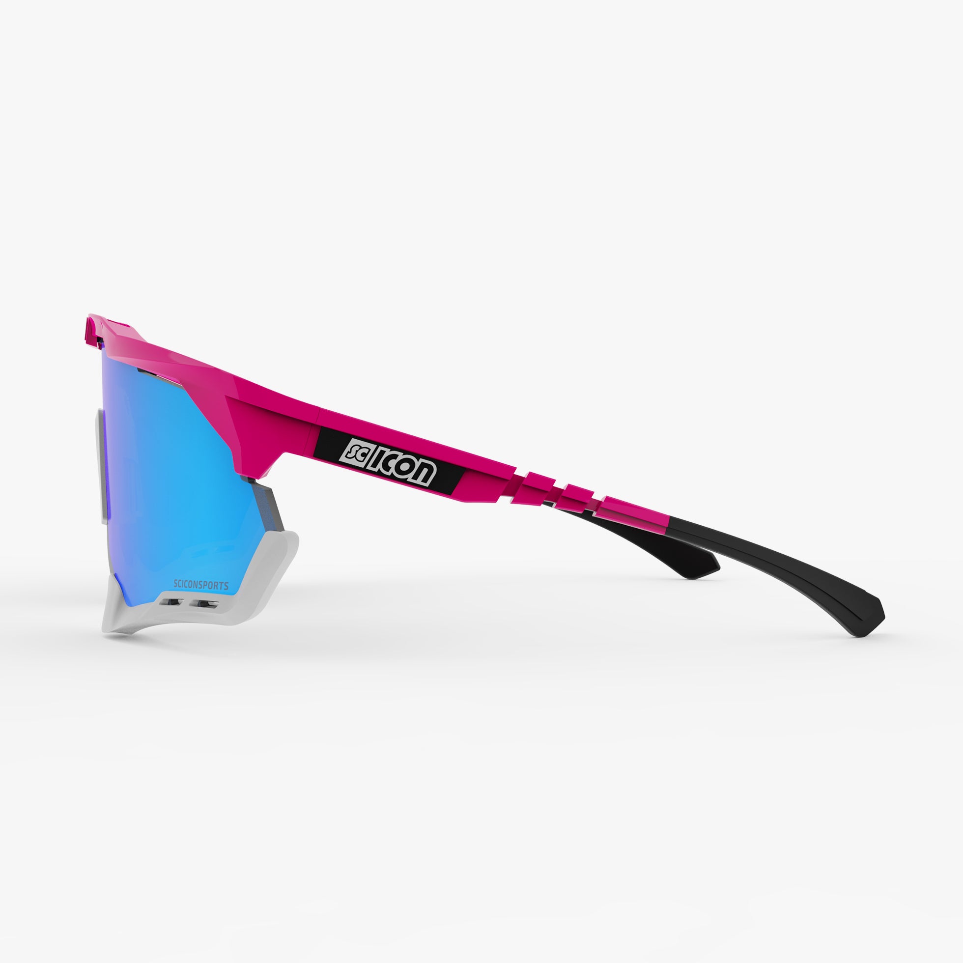 Pink Fluo/Blue Aeroshade Sport Sunglasses | Scicon Sports