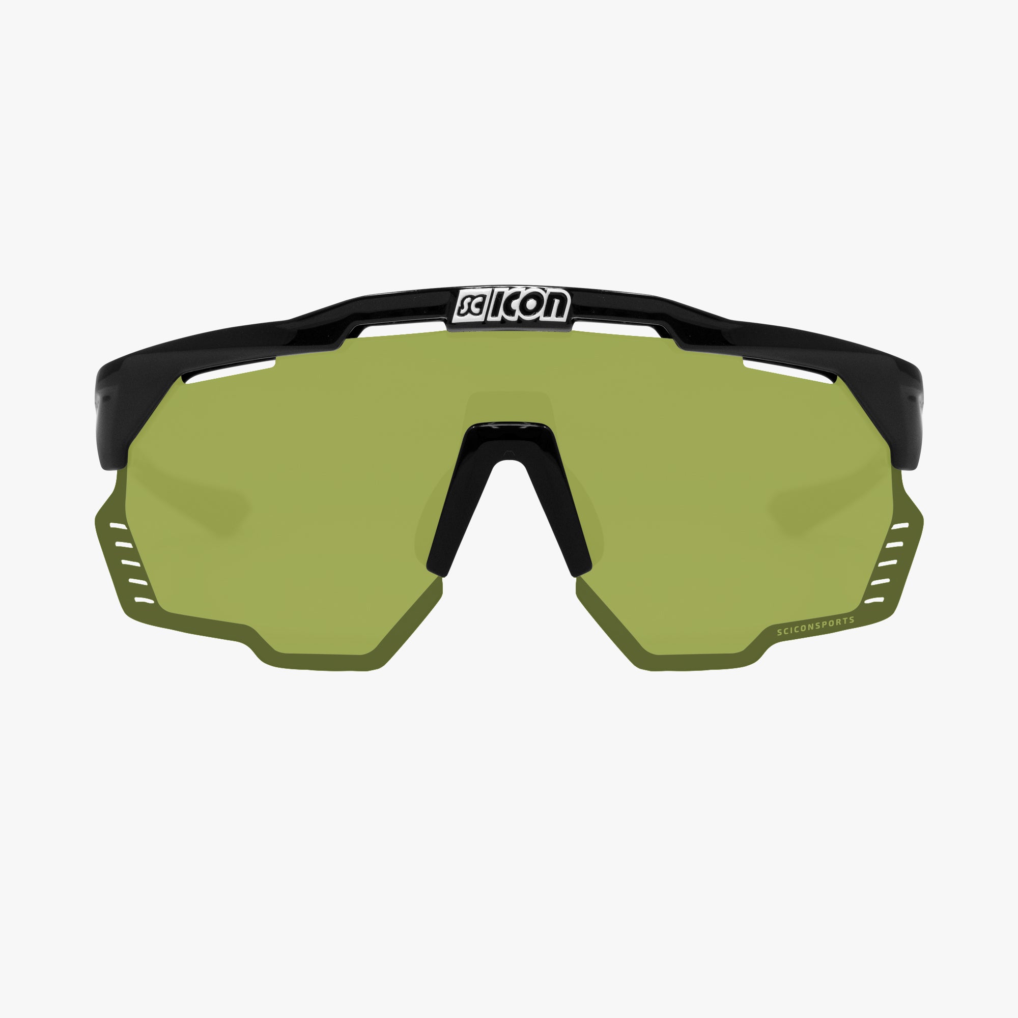 Black/Green Aeroshade Kunken Sunglasses | Scicon Sports