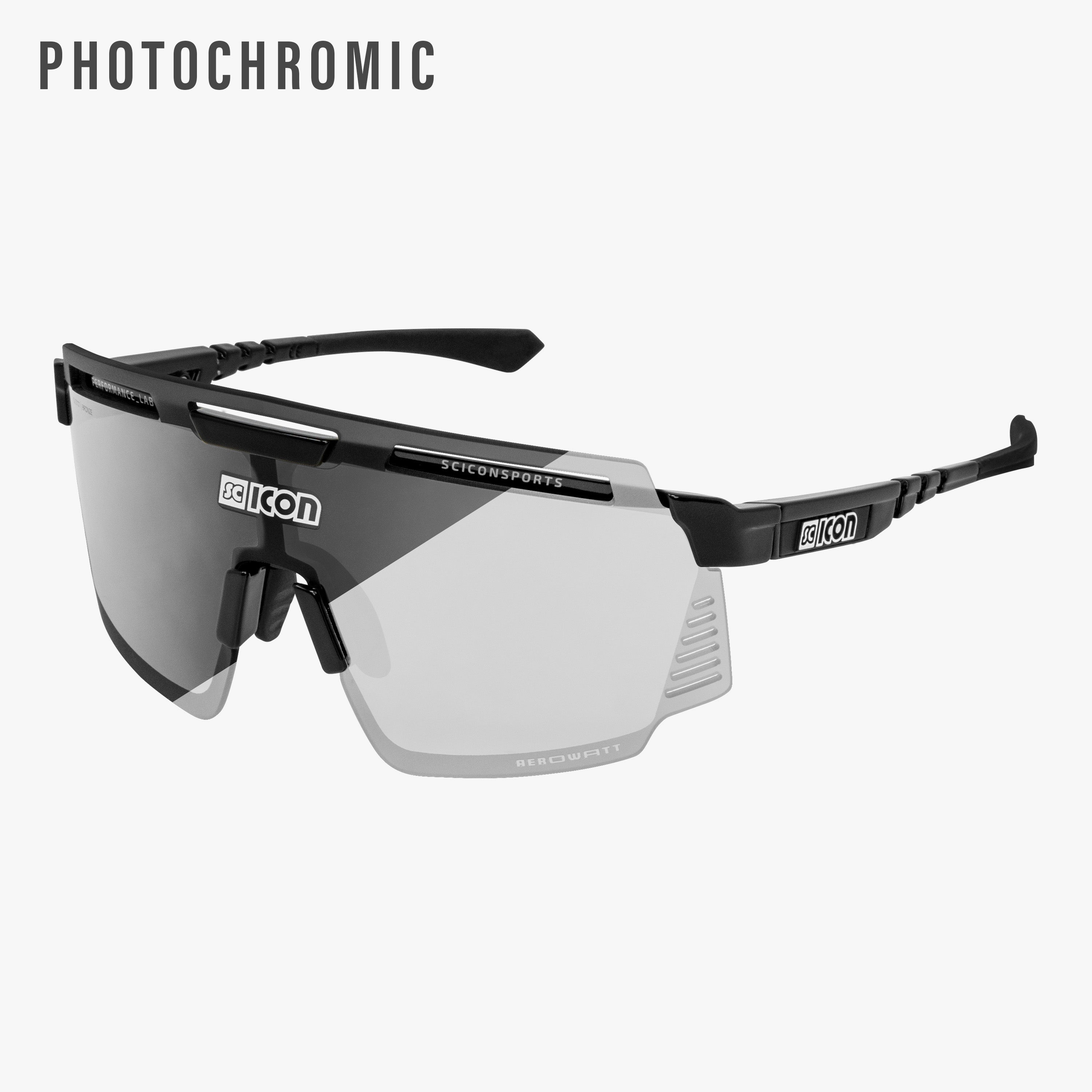 Black/Multimirror Blue Aerowatt Sunglasses | Scicon Sports