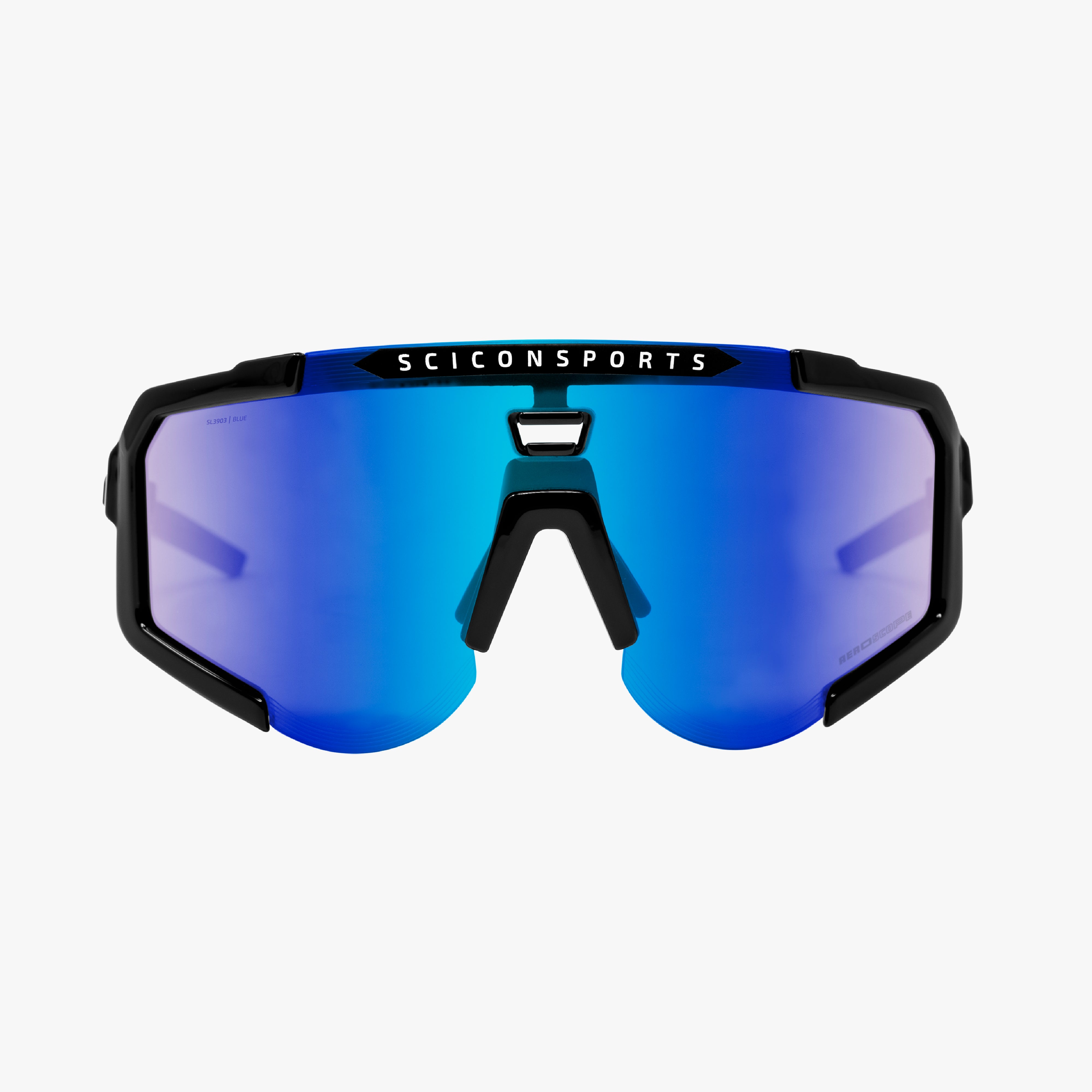 Black/Multimirror Blue Aeroscope Sport Sunglasses