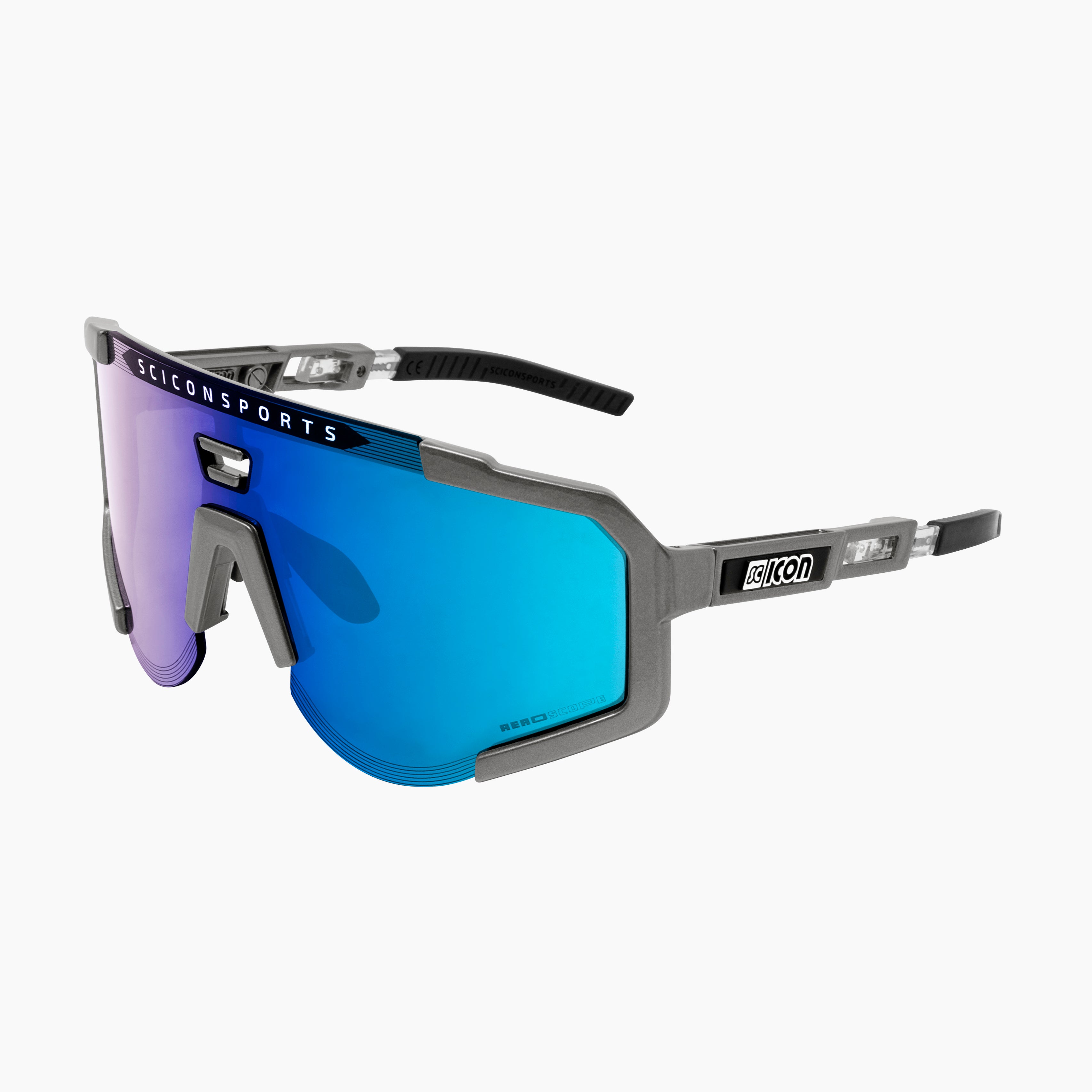 Crystal/ Blue Aeroscope Sport Sunglasses