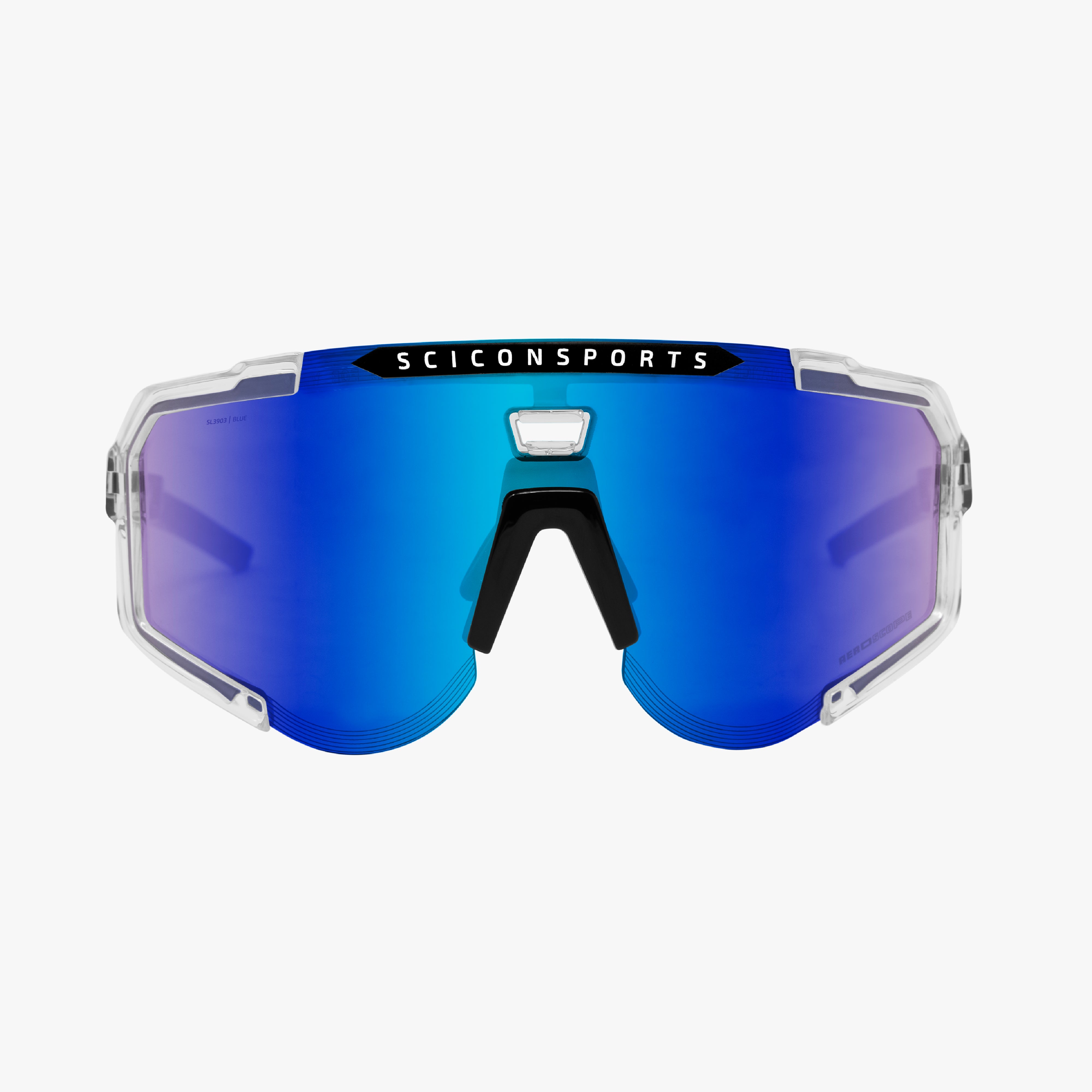Crystal/ Blue Aeroscope Sport Sunglasses