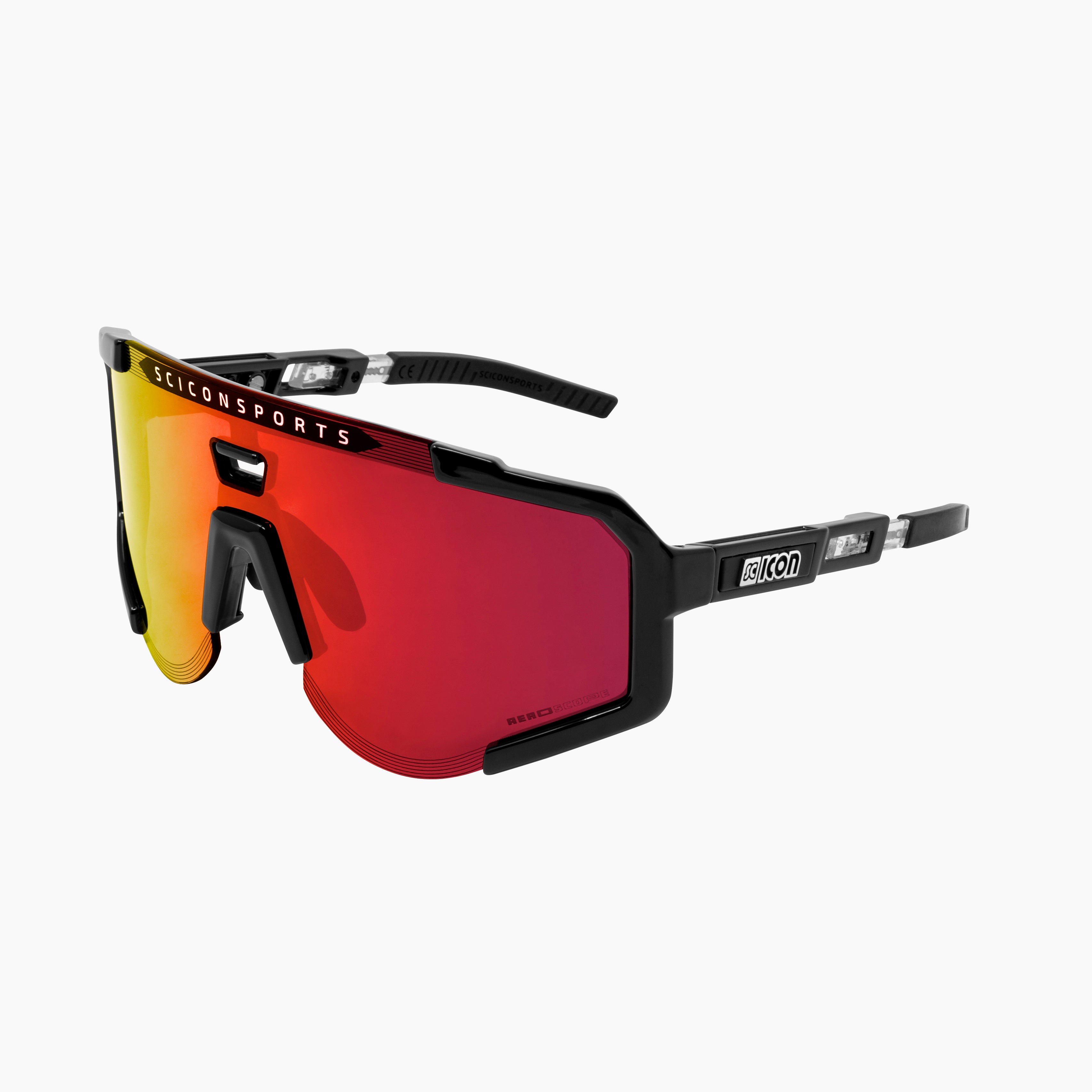シーコン AEROSCOPE Black/Multimirror Blue Aeroscope Sport Sunglasses