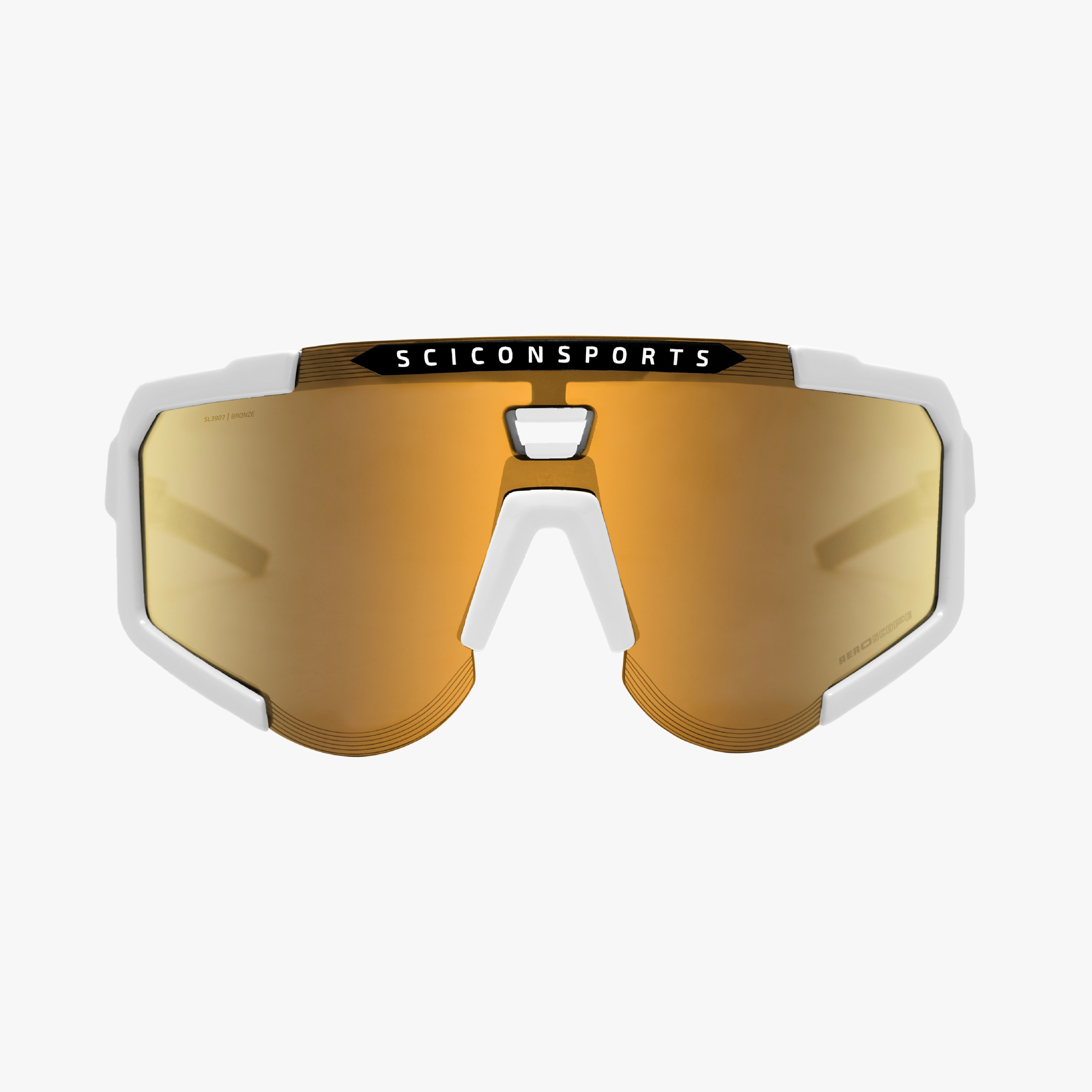 White/Multimirror Bronze Aeroscope Sport Sunglasses