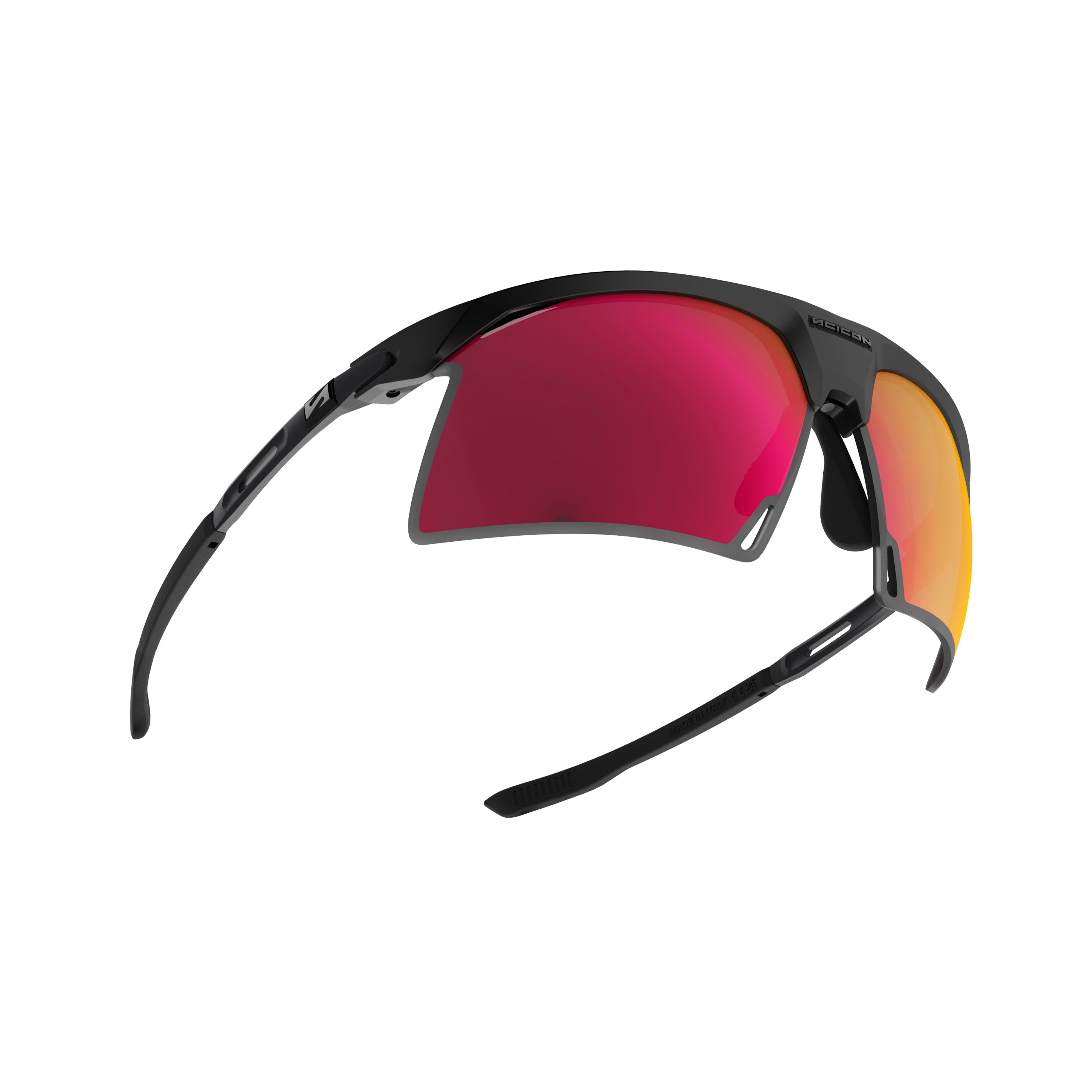 Aerobeam Matte Black + Polarized Multimirror Sunburst fly