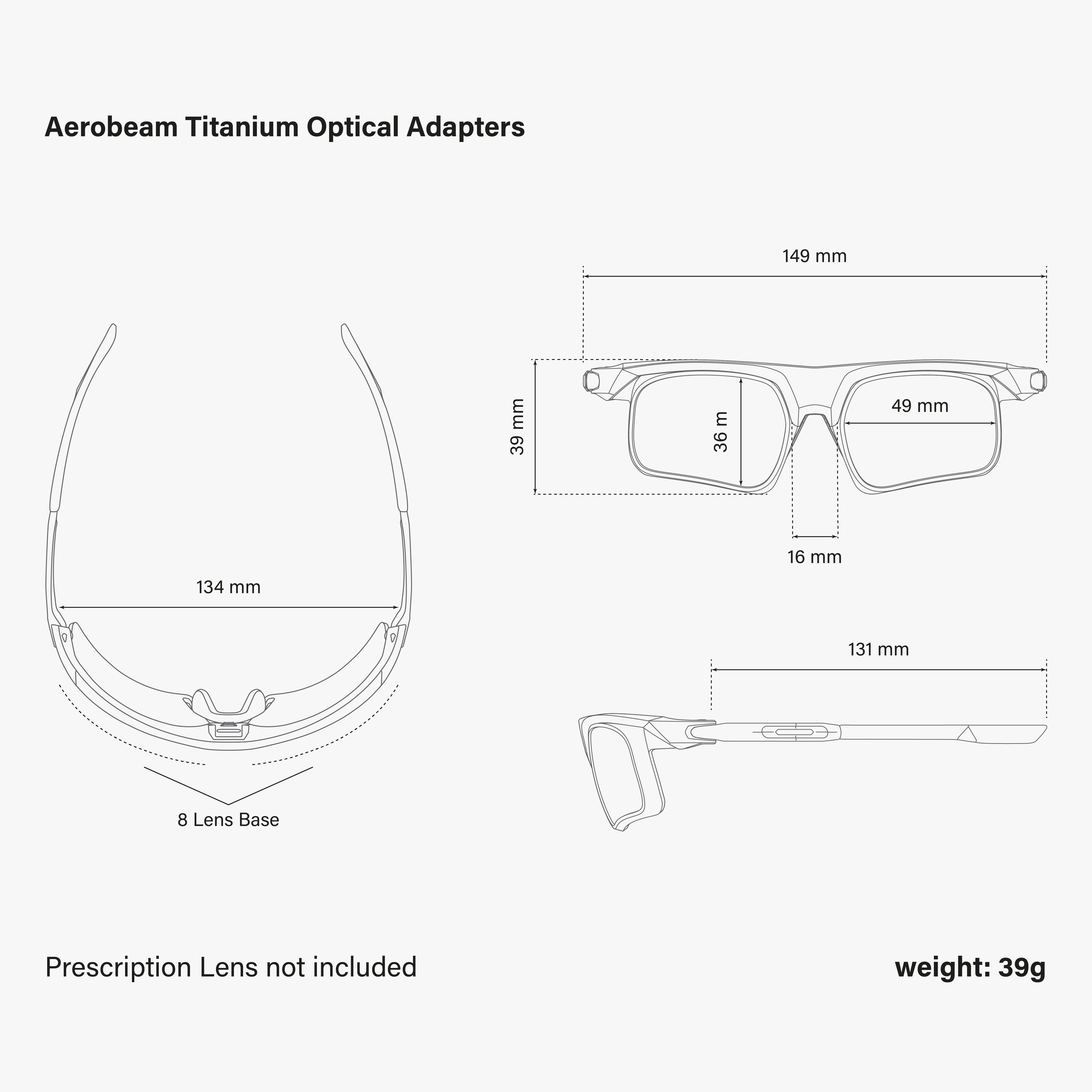AEROBEAM TITANIUM RX - ADAPTOR