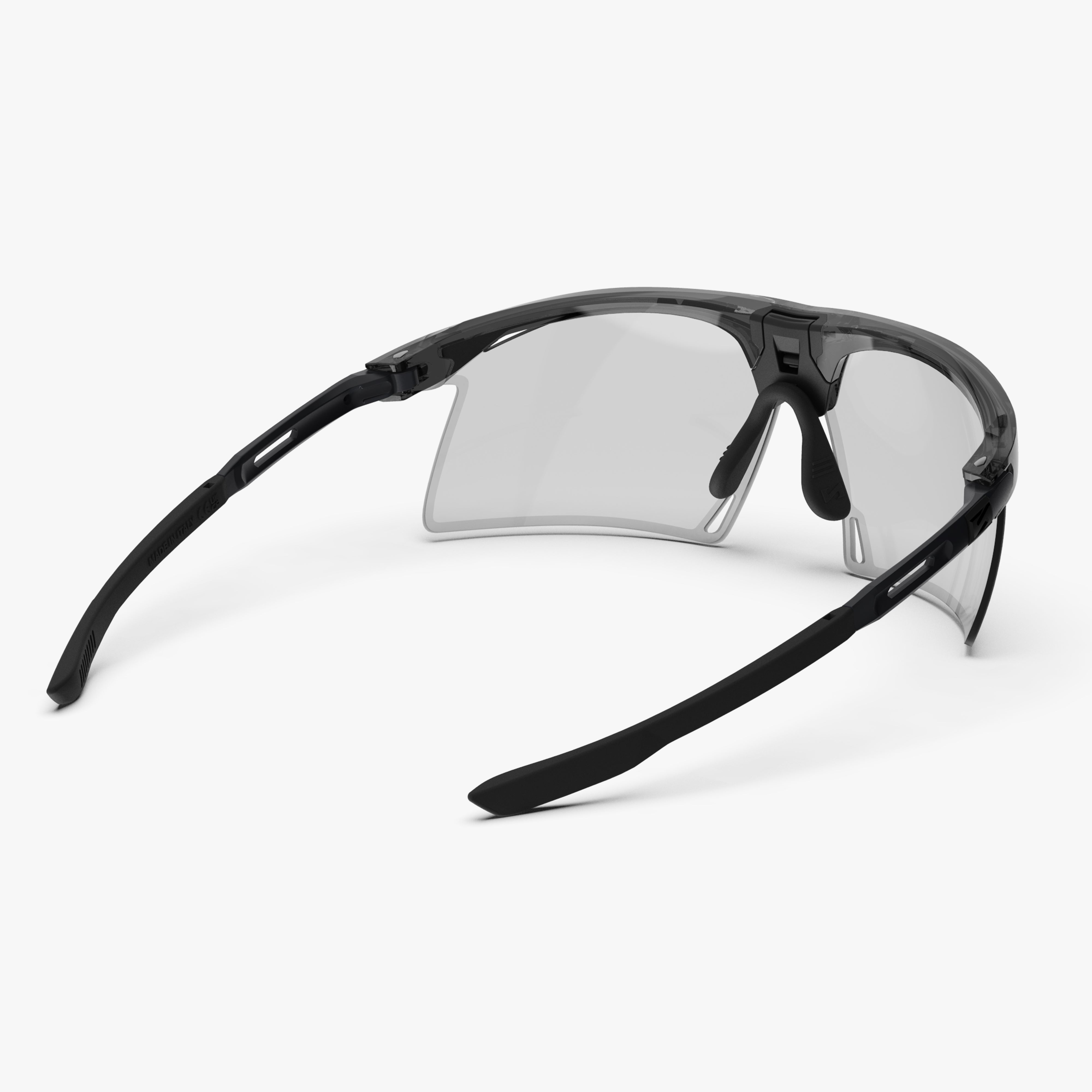 Aerobeam Black Crystal Gloss + Photochromic Clear to Green Blue back