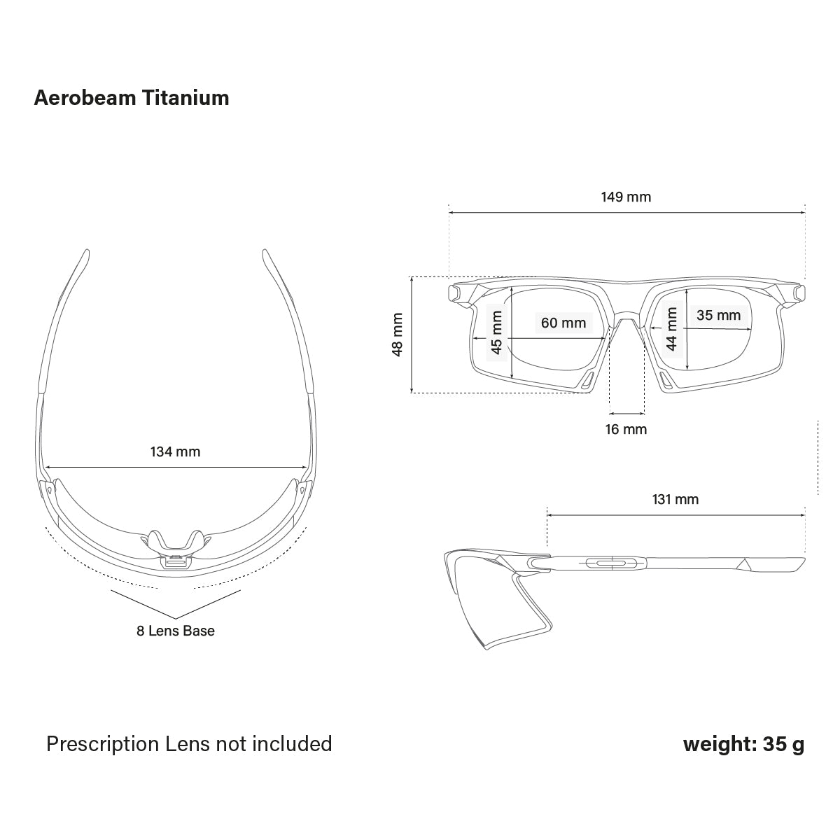 Aerobeam PILS Smoke dimensions