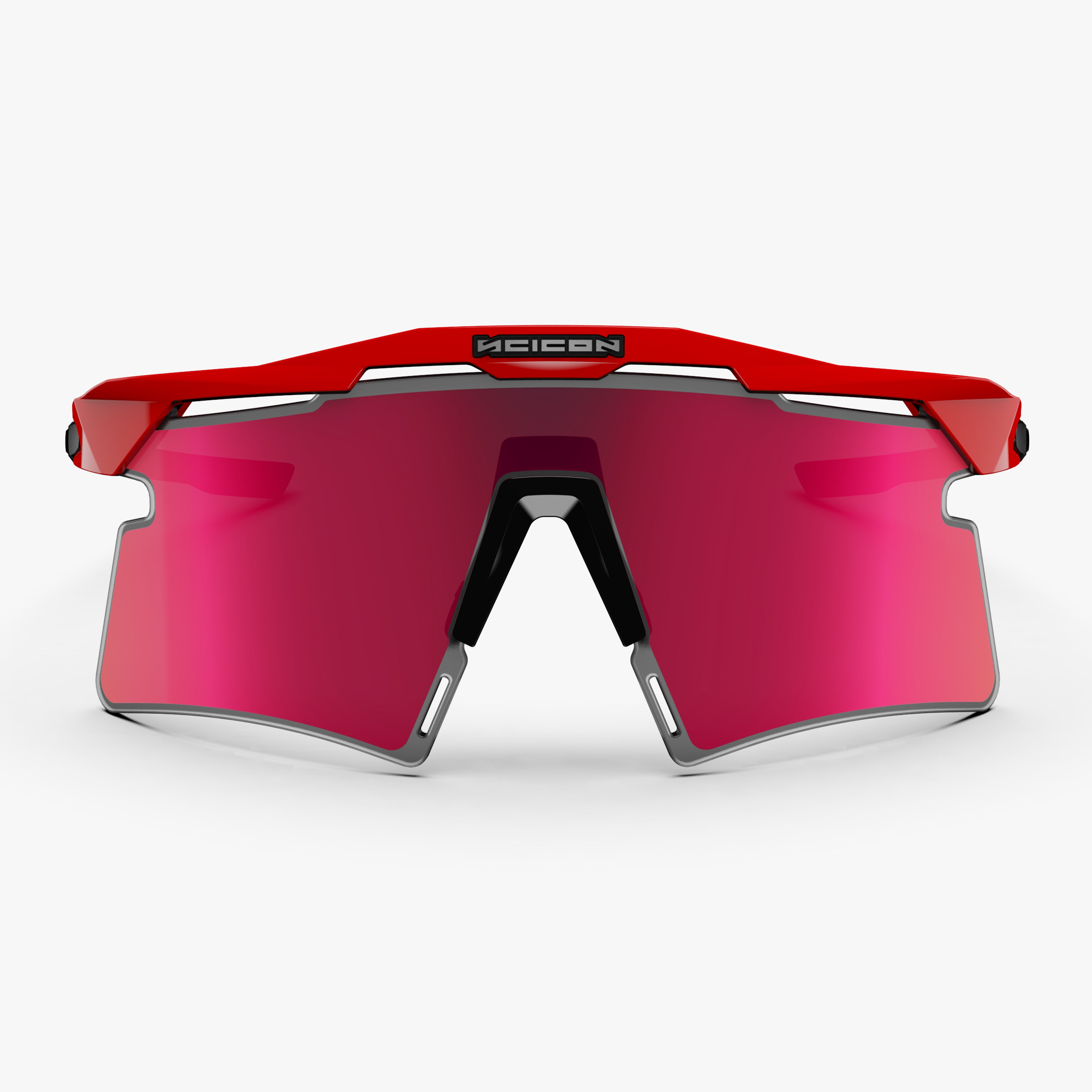 Aeroshade 2.0 Titanium Red Multimirror Sunburst front