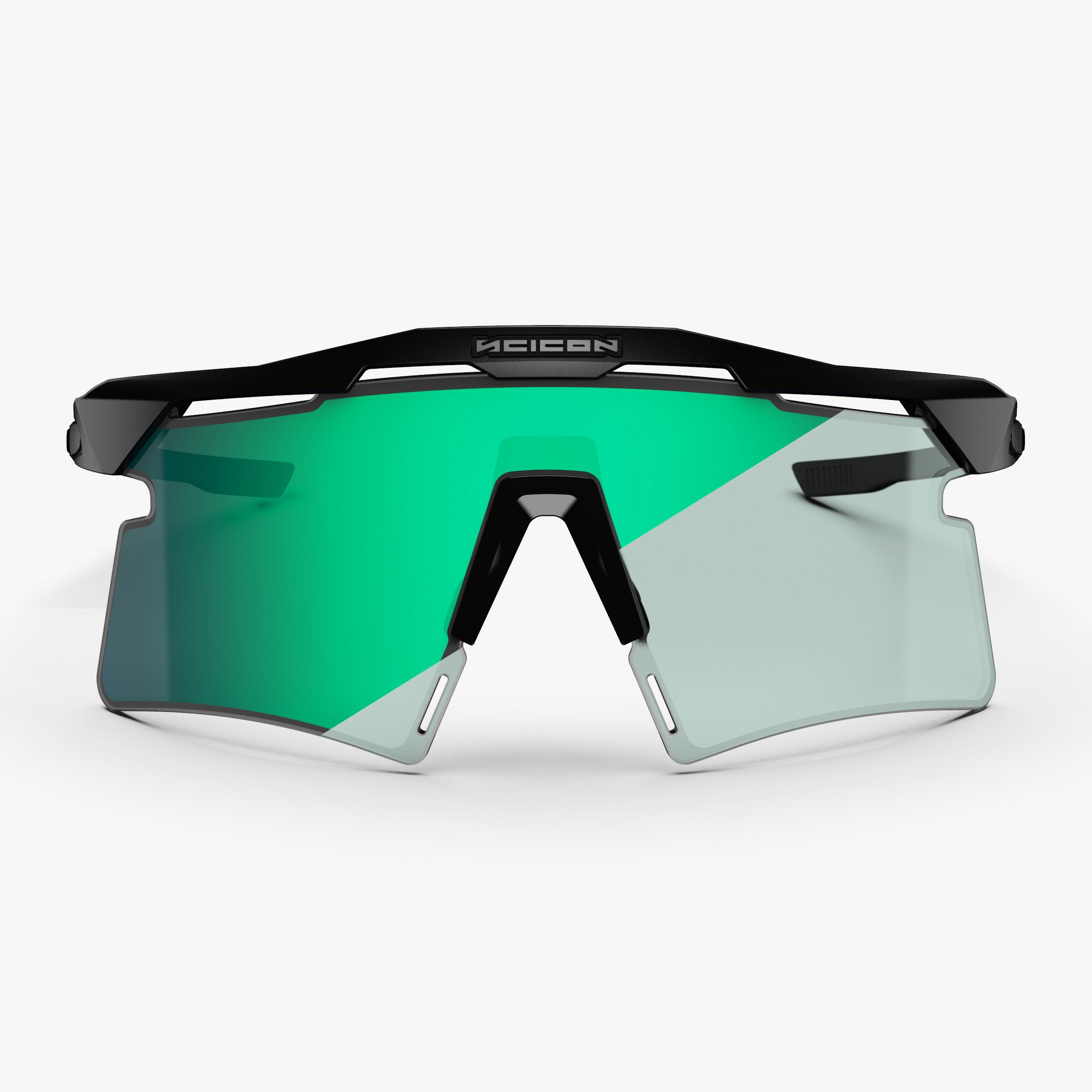 Aeroshade Titanium Black Matte Photochromic Blue Green front