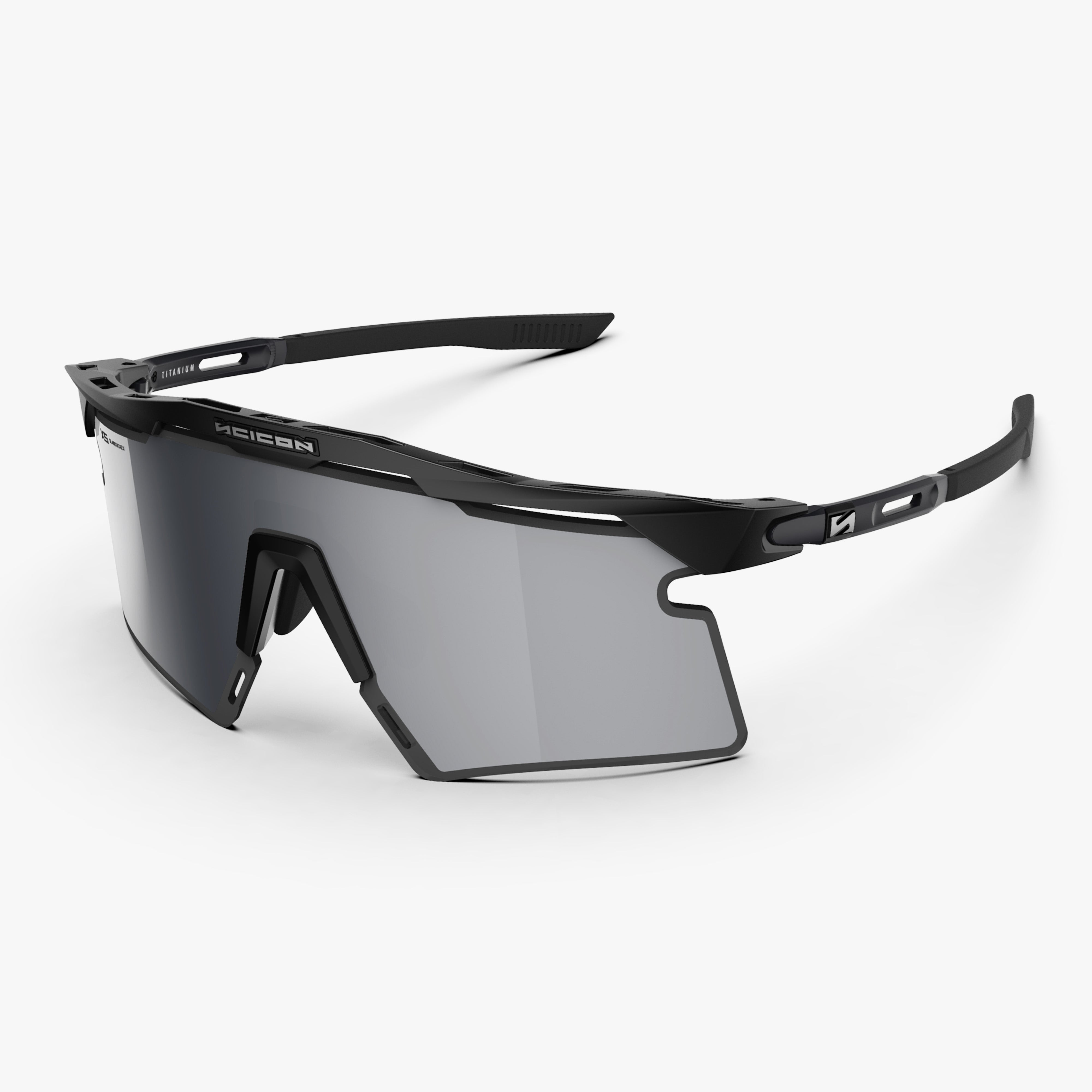 Aeroshade 2.0 Titanium XS Matte Black Multimirror Silver hero