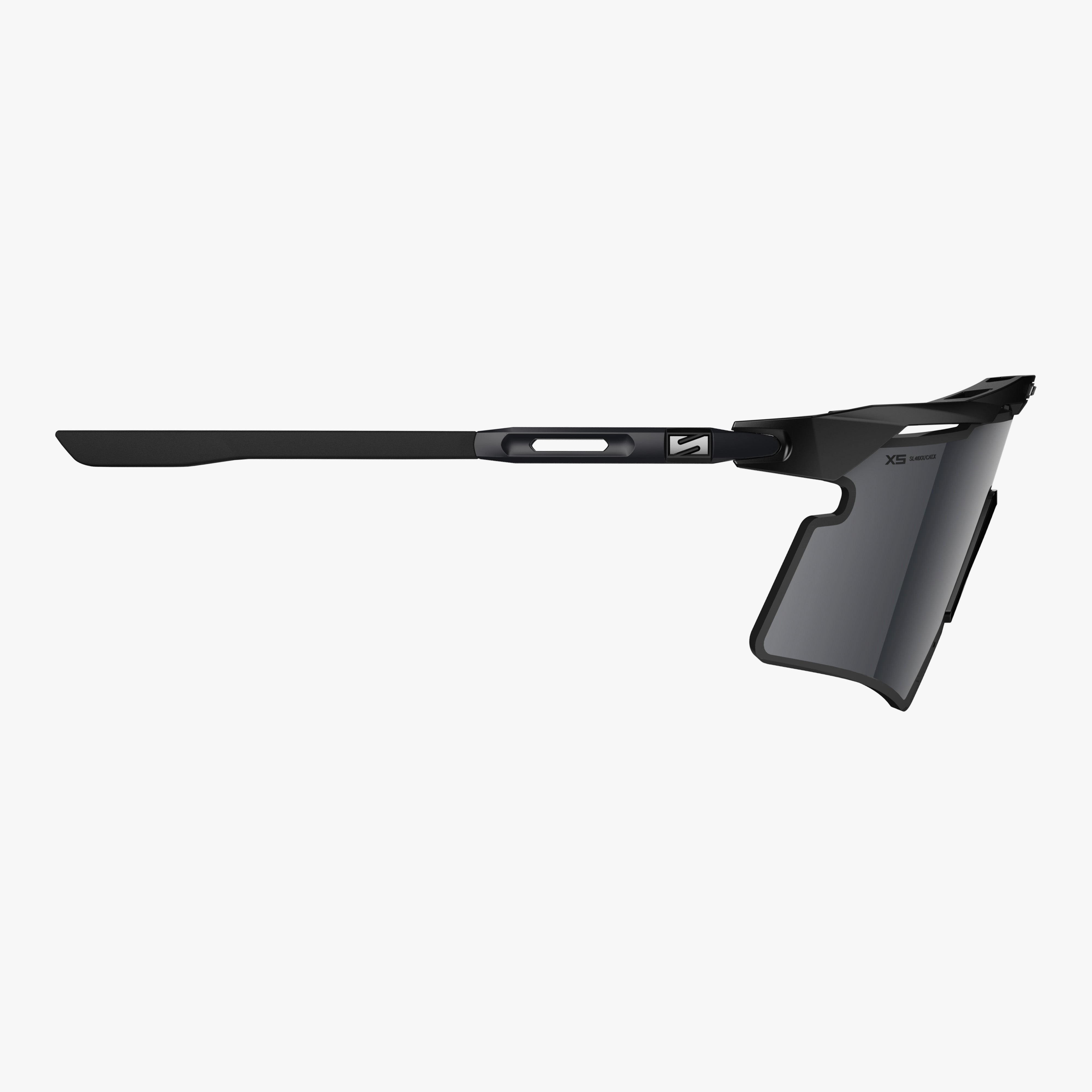 Aeroshade 2.0 Titanium XS Matte Black Multimirror Silver side