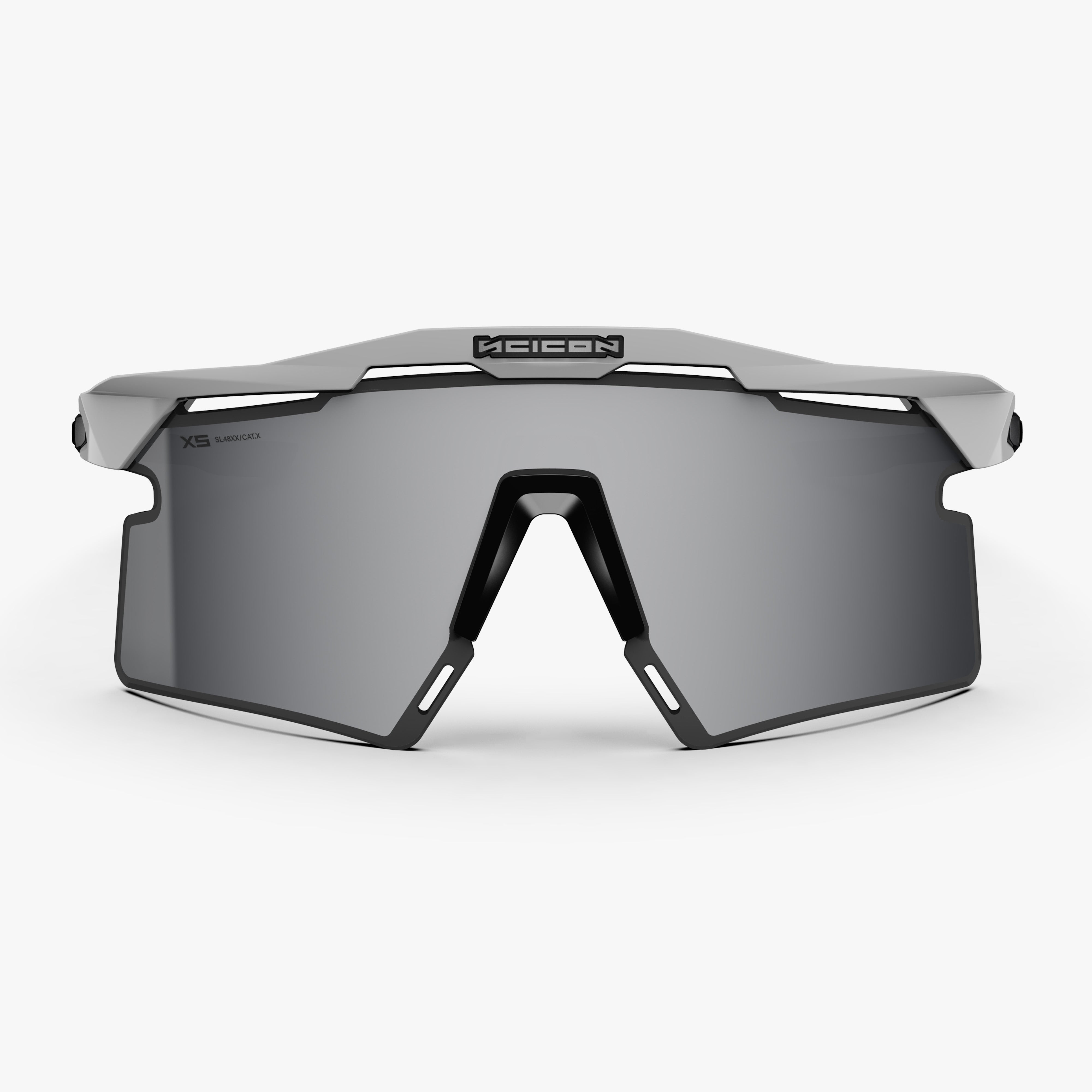 Aeroshade 2.0 Titanium XS White Matte Multimirror Silver front