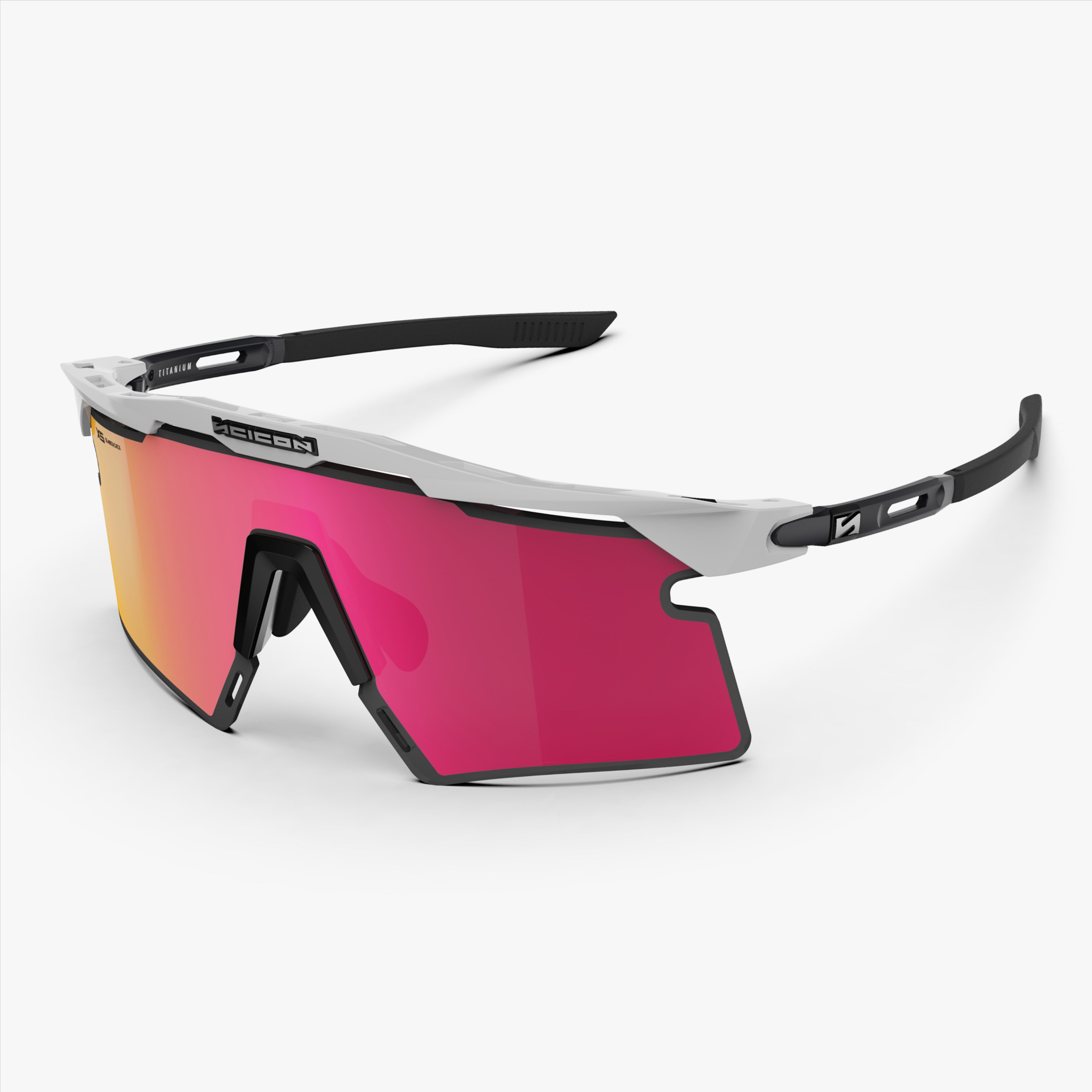 Aeroshade 2.0 Titanium XS White Matte Multimirror Sunburst hero