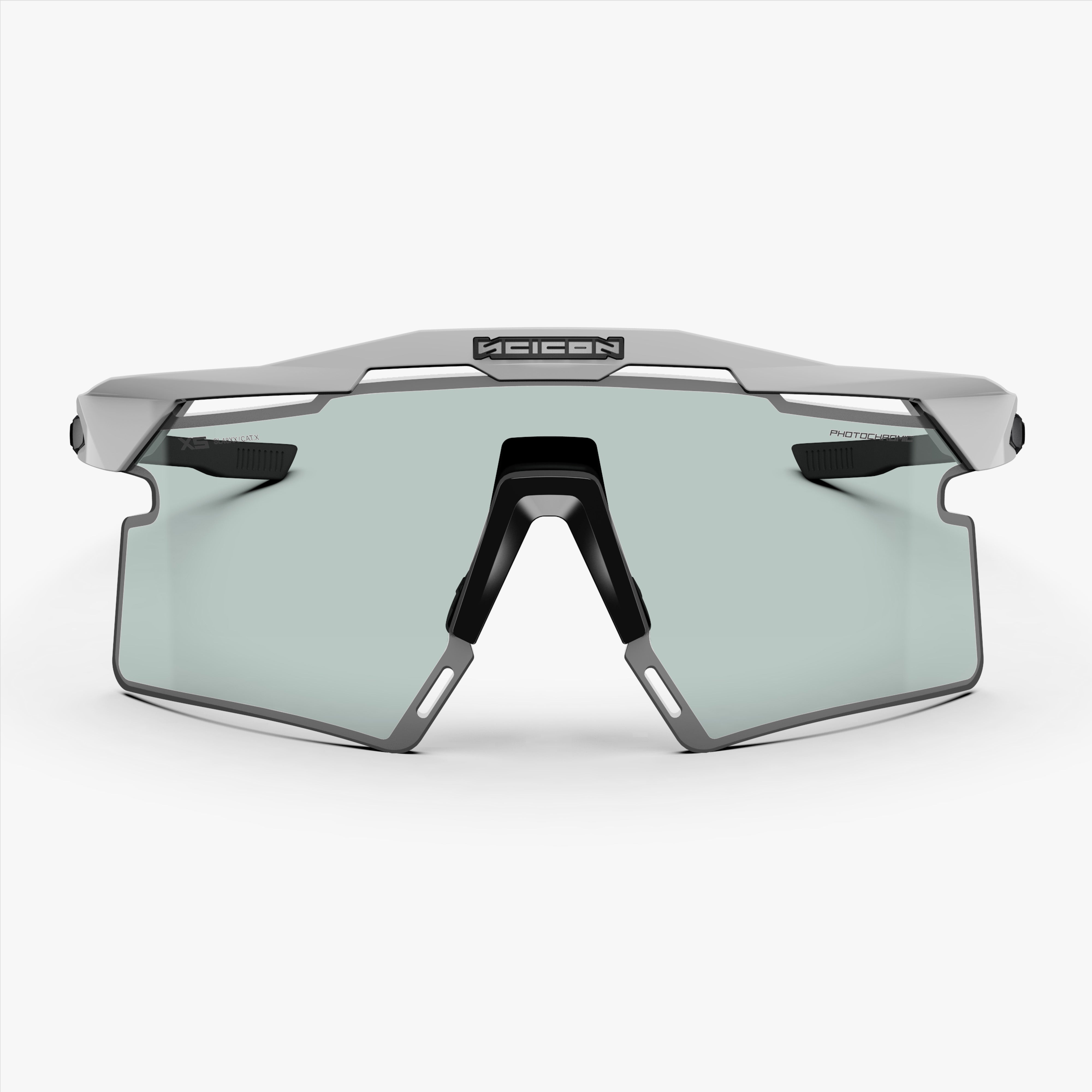 Aeroshade 2.0 Titanium XS White Matte Photochromic Blue Green front