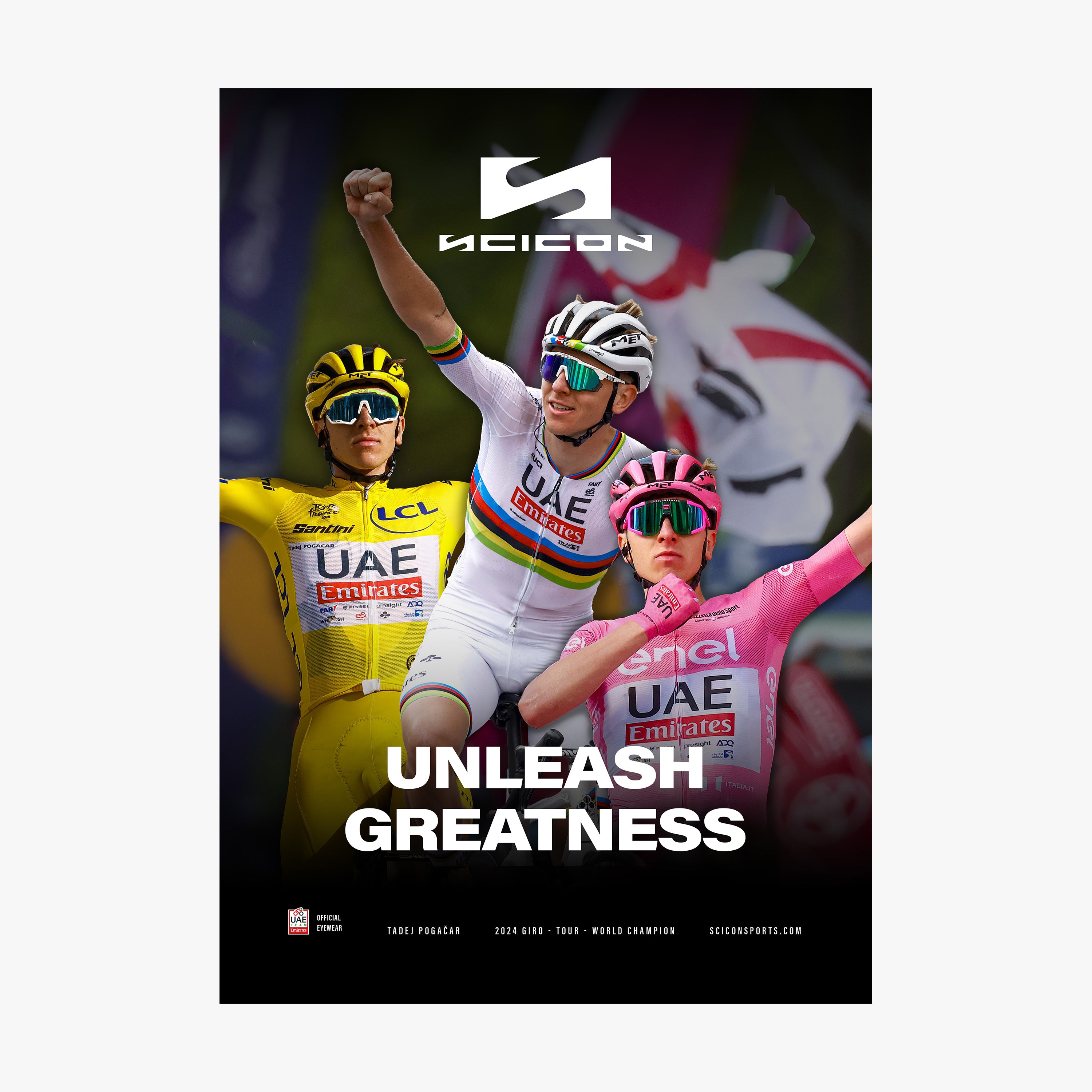 FABRIC POSTER POGAČAR TRIPLE CROWN 24