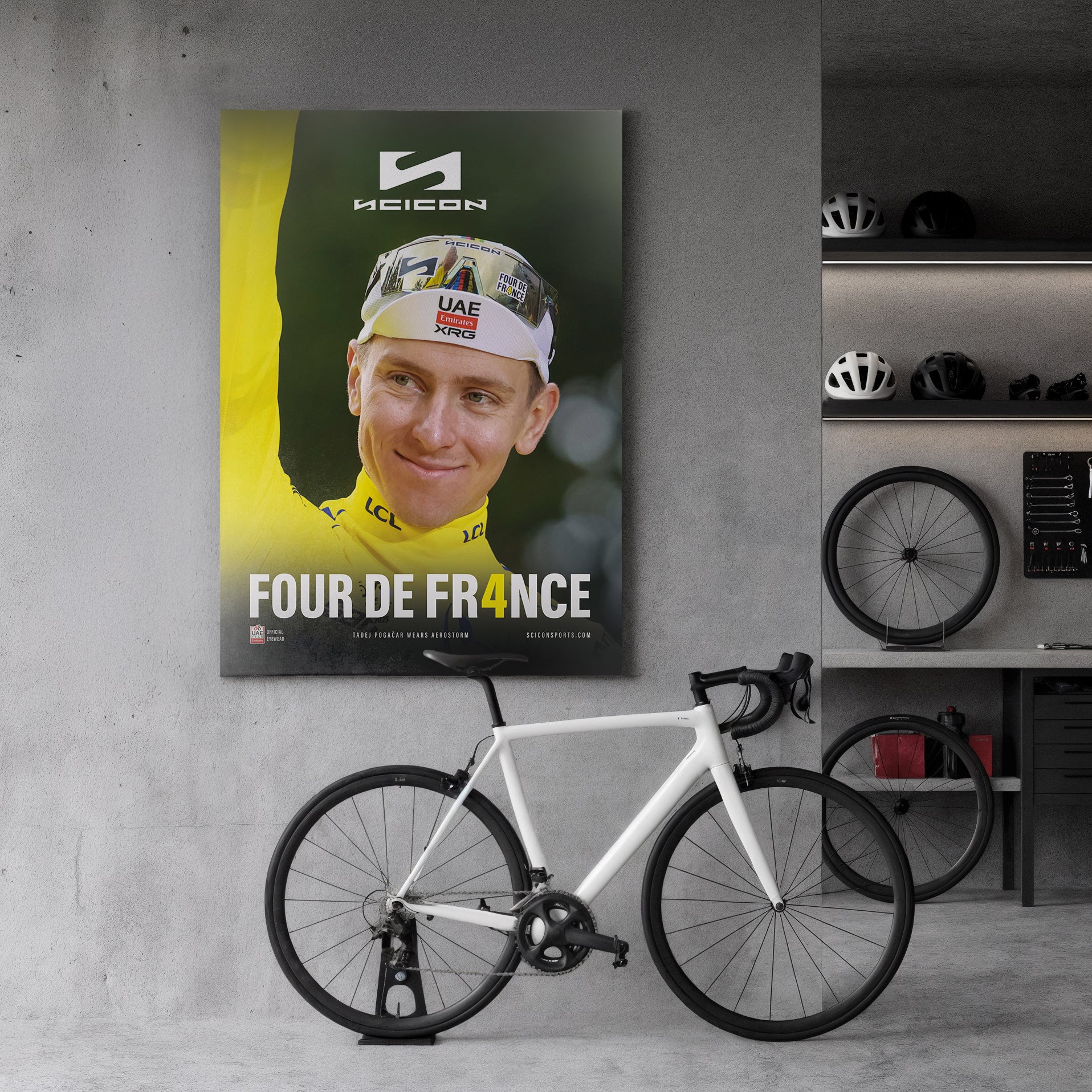 FABRIC POSTER POGAČAR TOUR DE FRANCE 25