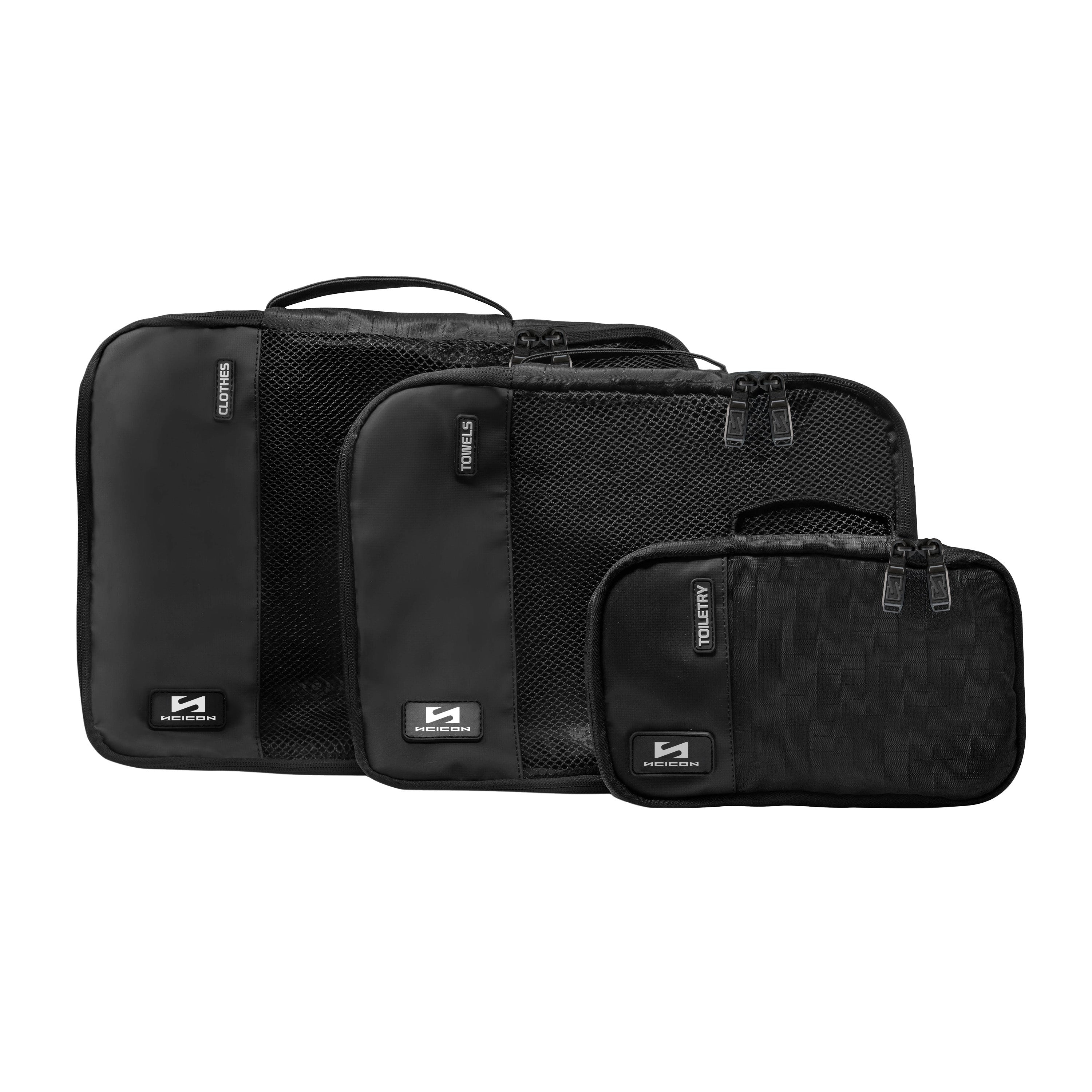 Black Travel Packing Cubes Set | Scicon Sports