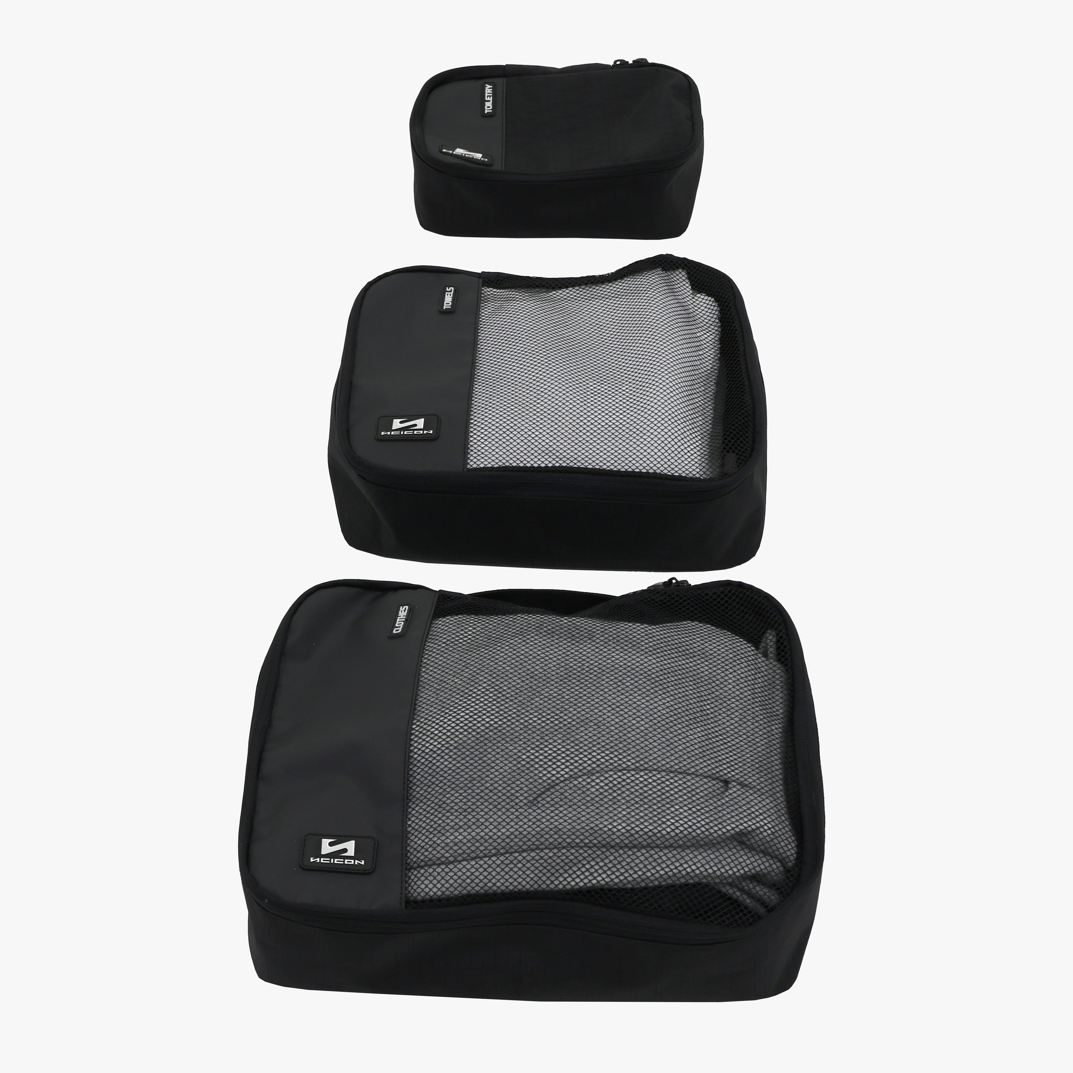 Black Travel Packing Cubes Set | Scicon Sports