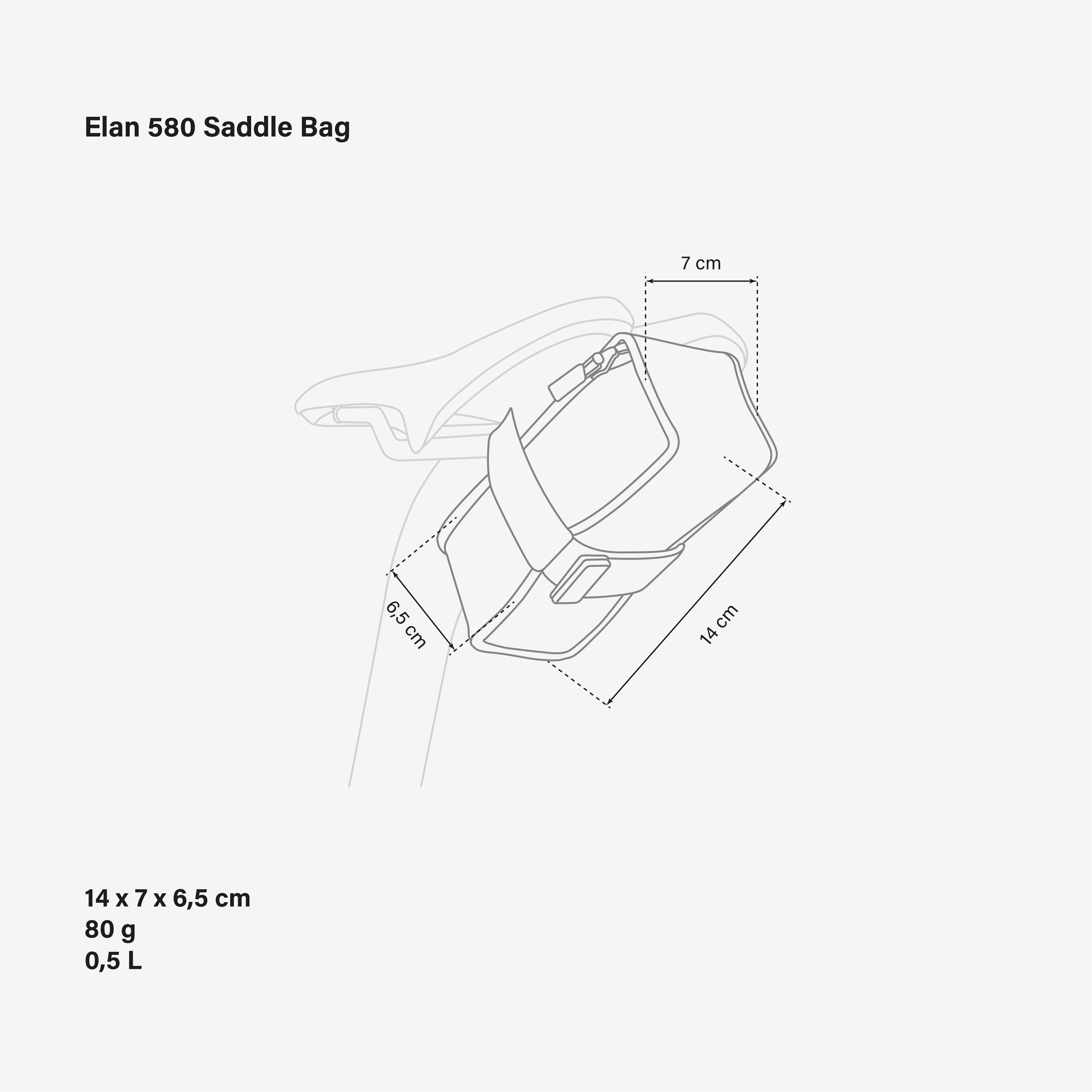 Elan 580 saddlebag dimensions