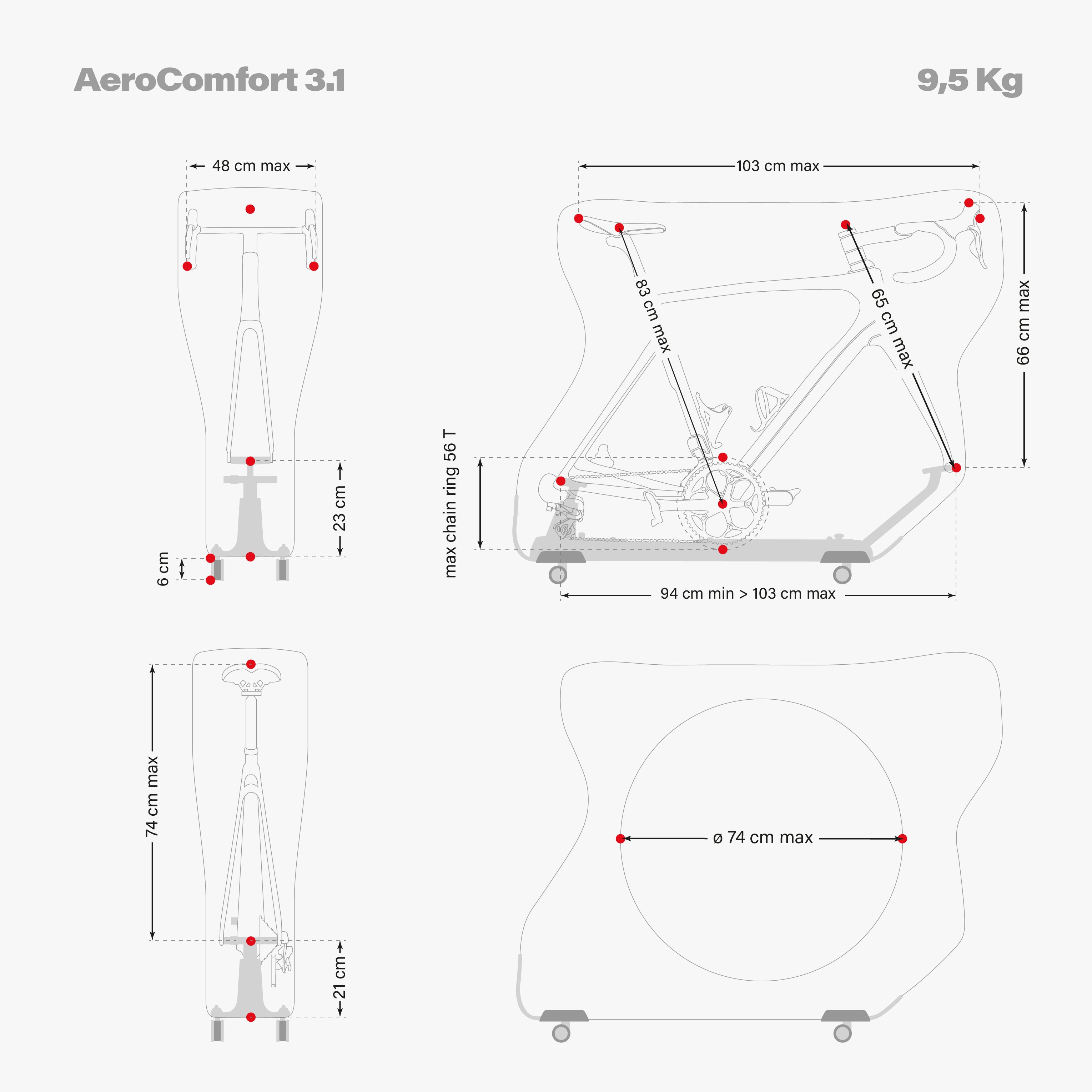 HOUSSE À VÉLO AEROCOMFORT 3.1 ROAD