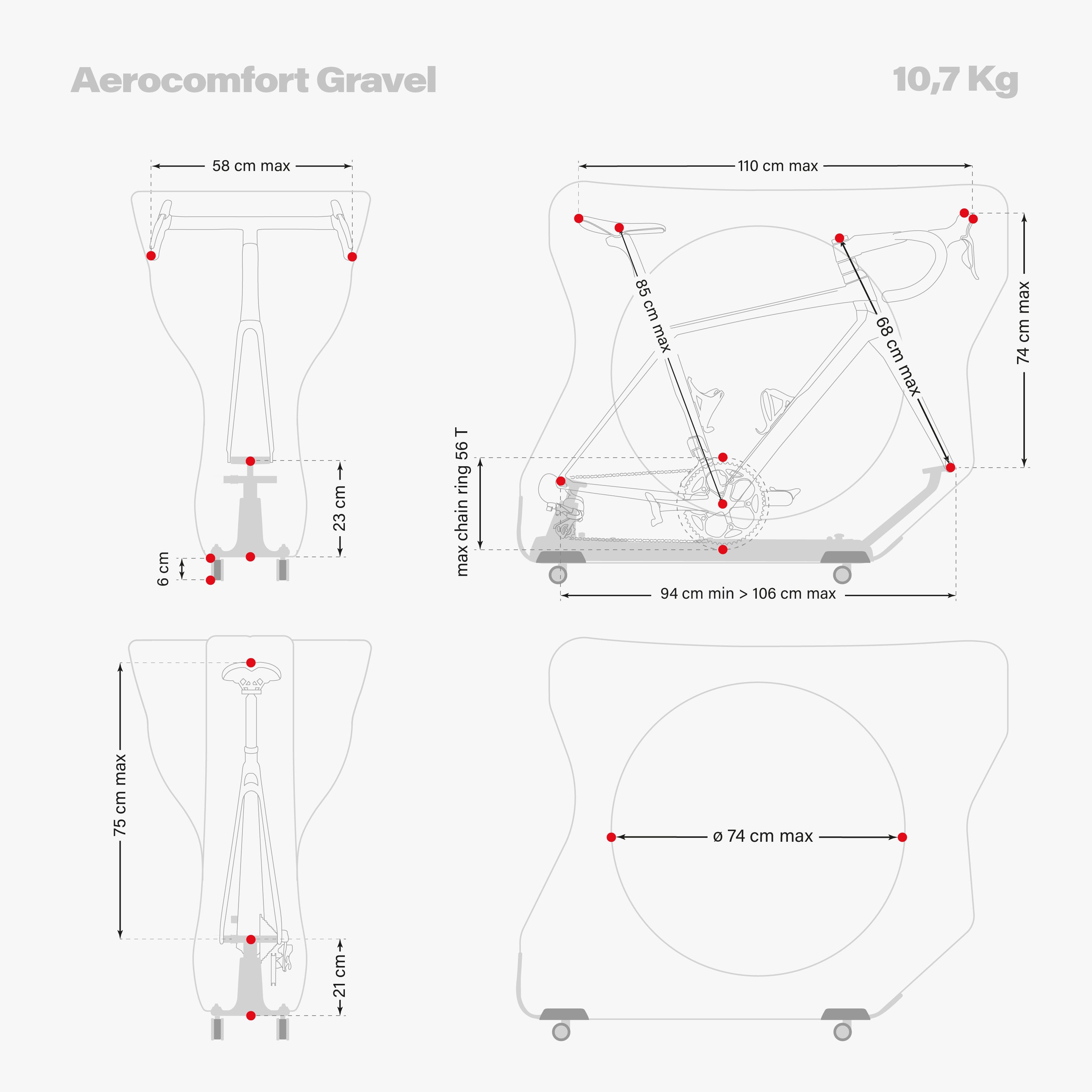 HOUSSE À VÉLO AEROCOMFORT 3.1 GRAVEL
