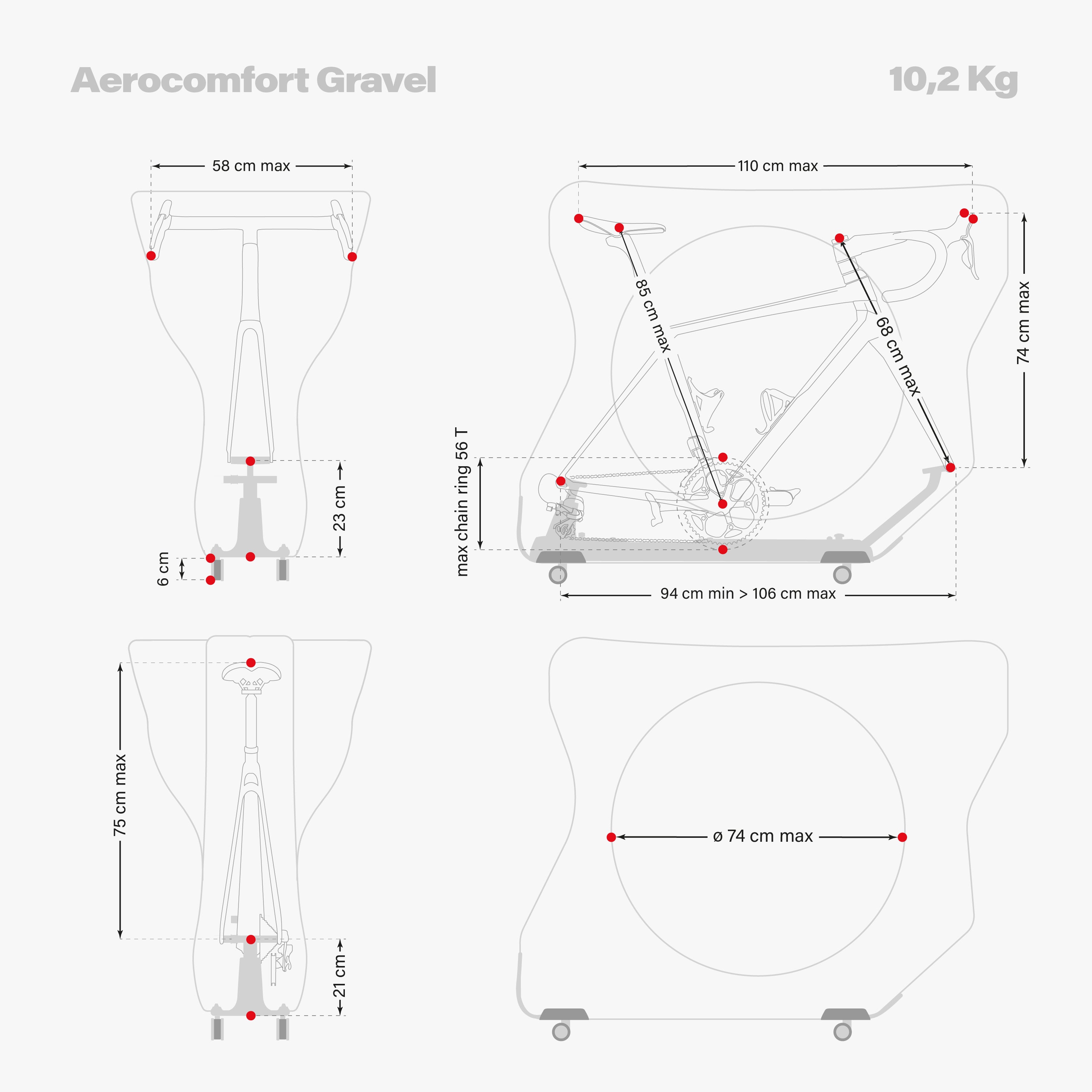 HOUSSE À VÉLO AEROCOMFORT 3.1 GRAVEL