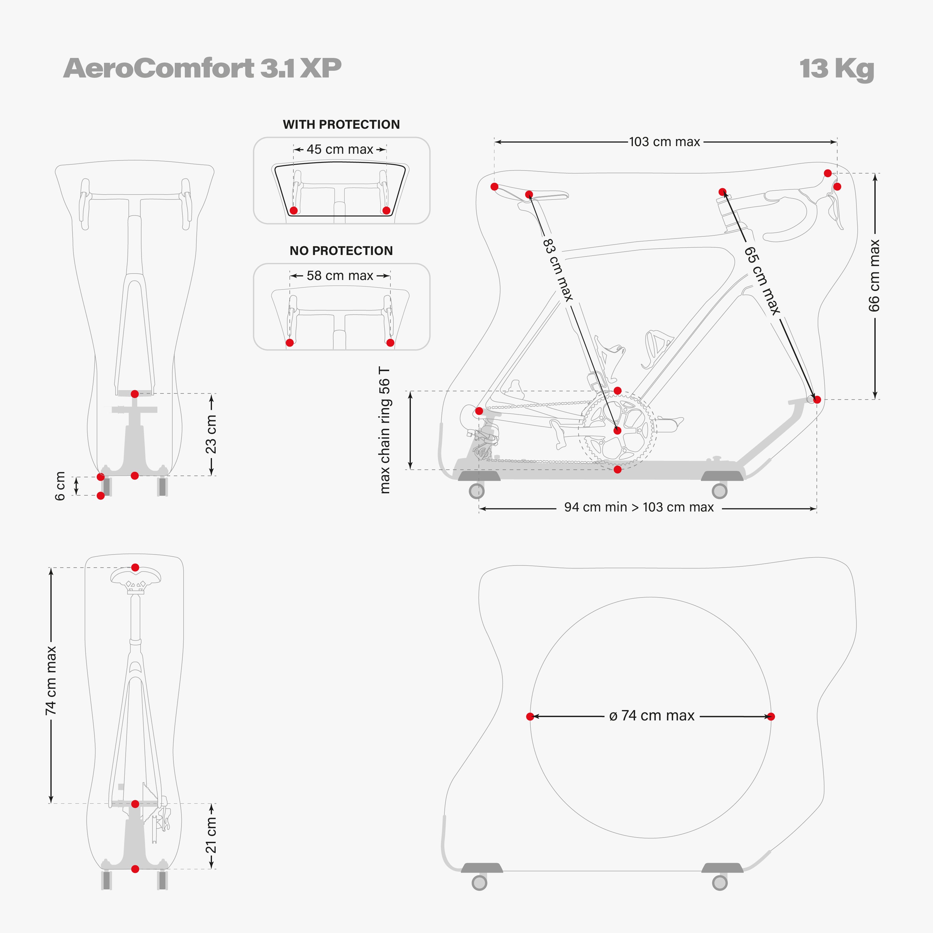 HOUSSE À VÉLO DE ROUTE AEROCOMFORT 3.1 XP