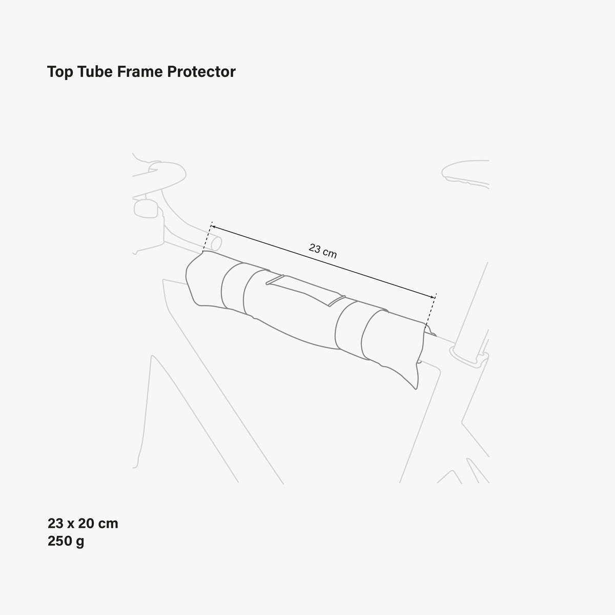 Top Tube Frame Protection Dimensions